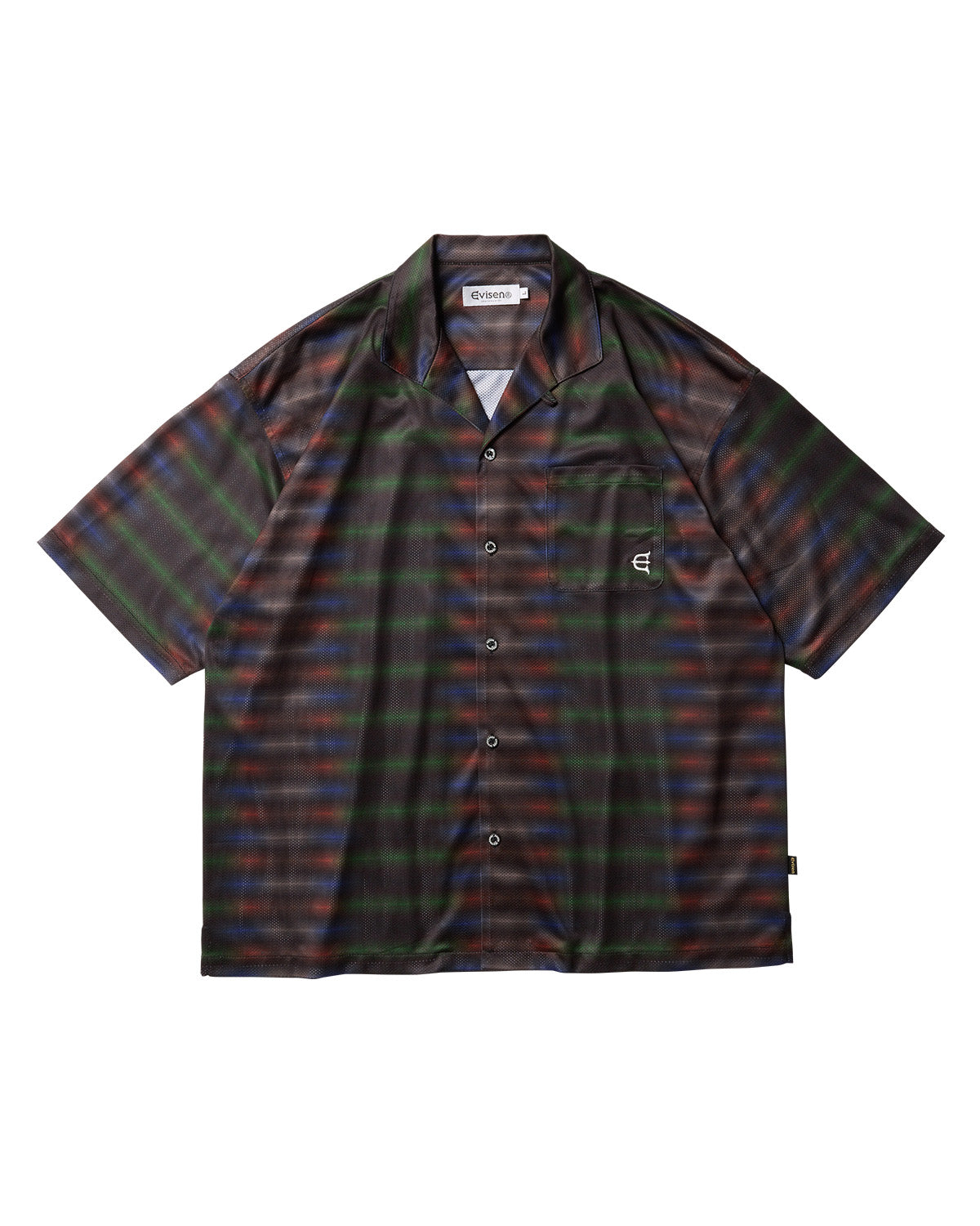 BORDER MESH SHIRT - BLACK