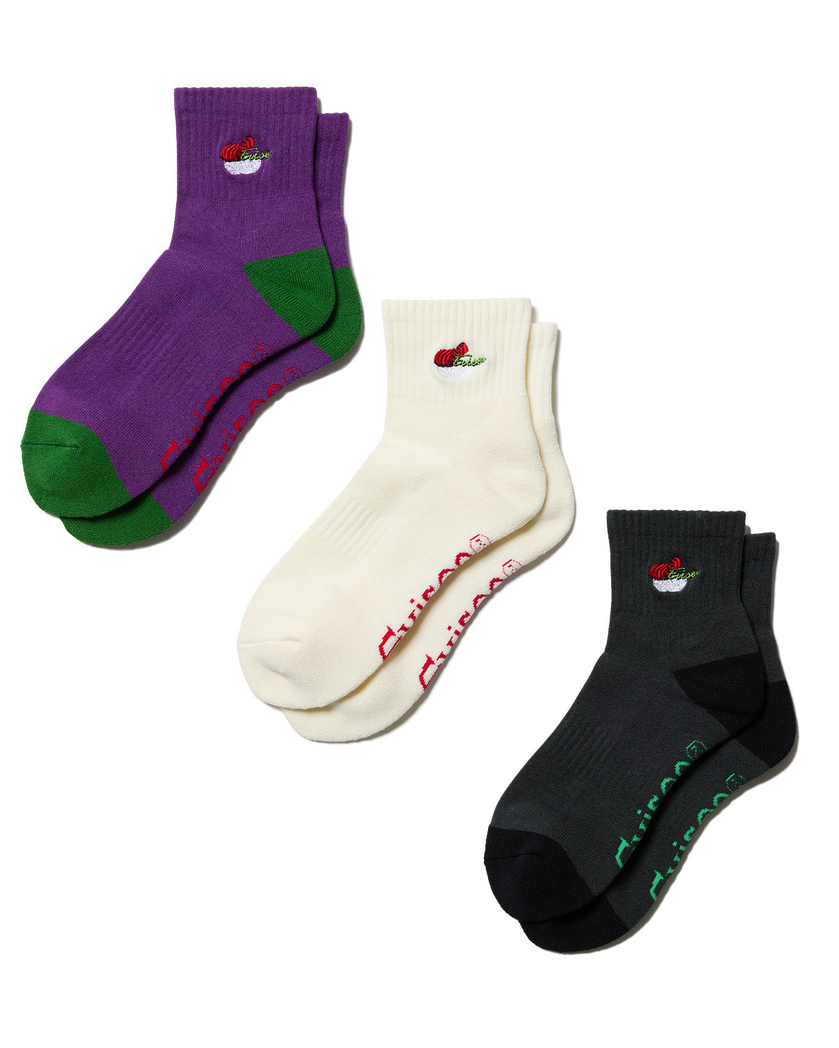 SUSHI ANKLE SOCKS - BLACK