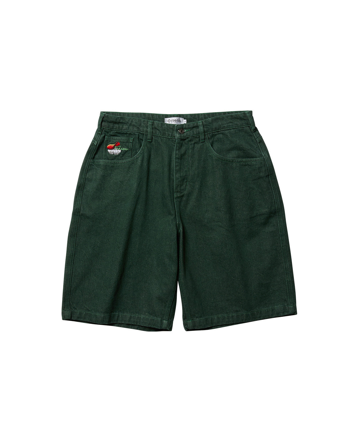 SUSHI DENIM SHORTS - LIGHT GREEN