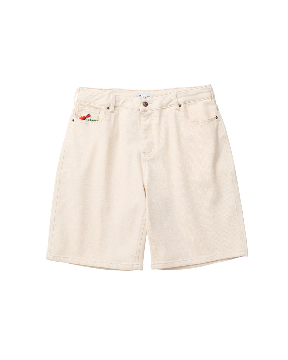 SUSHI DENIM SHORTS - IVORY – Evisen Skateboards ゑ (エビセン