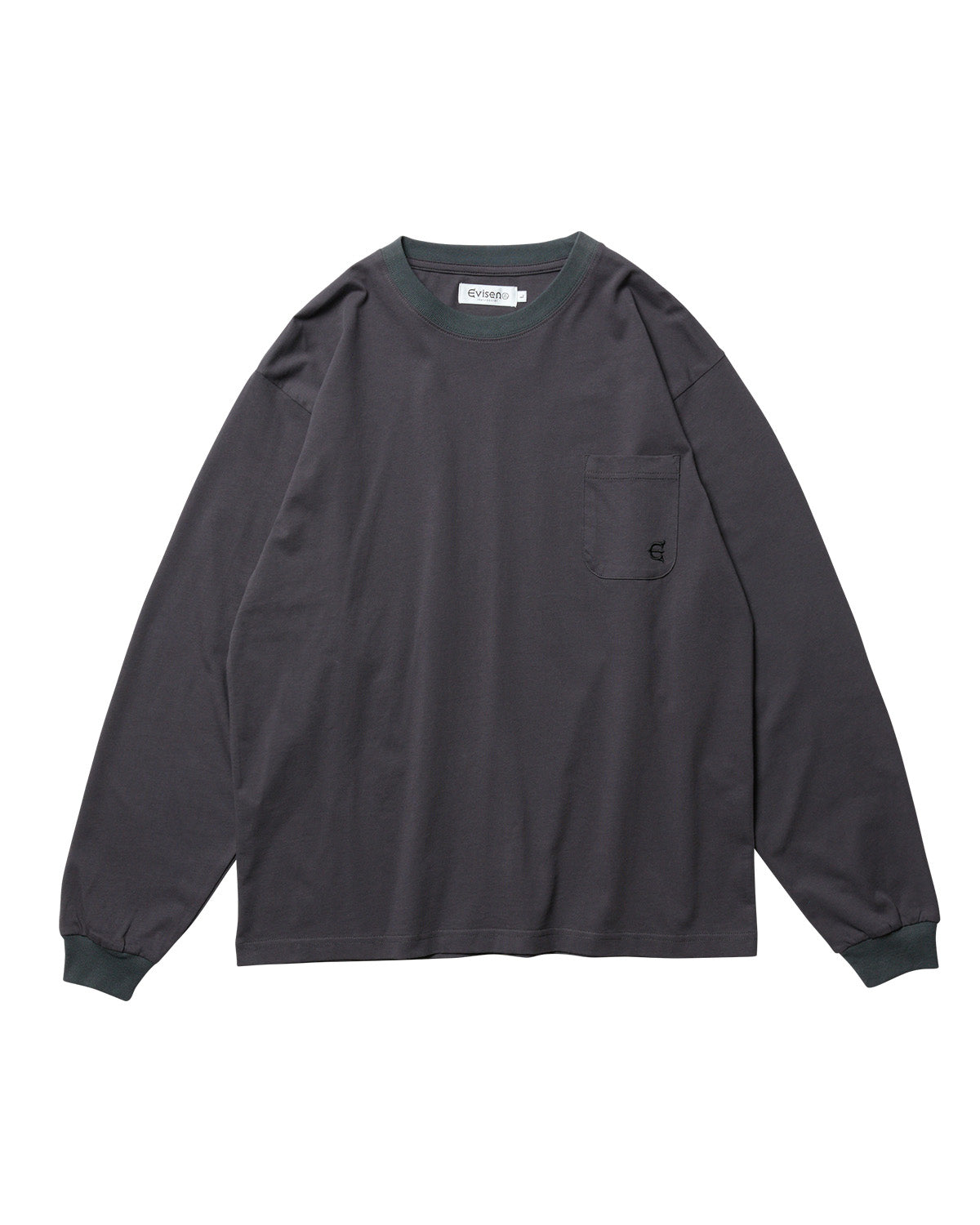 BEST MATCH POCKET LS TEE - CHARCOAL