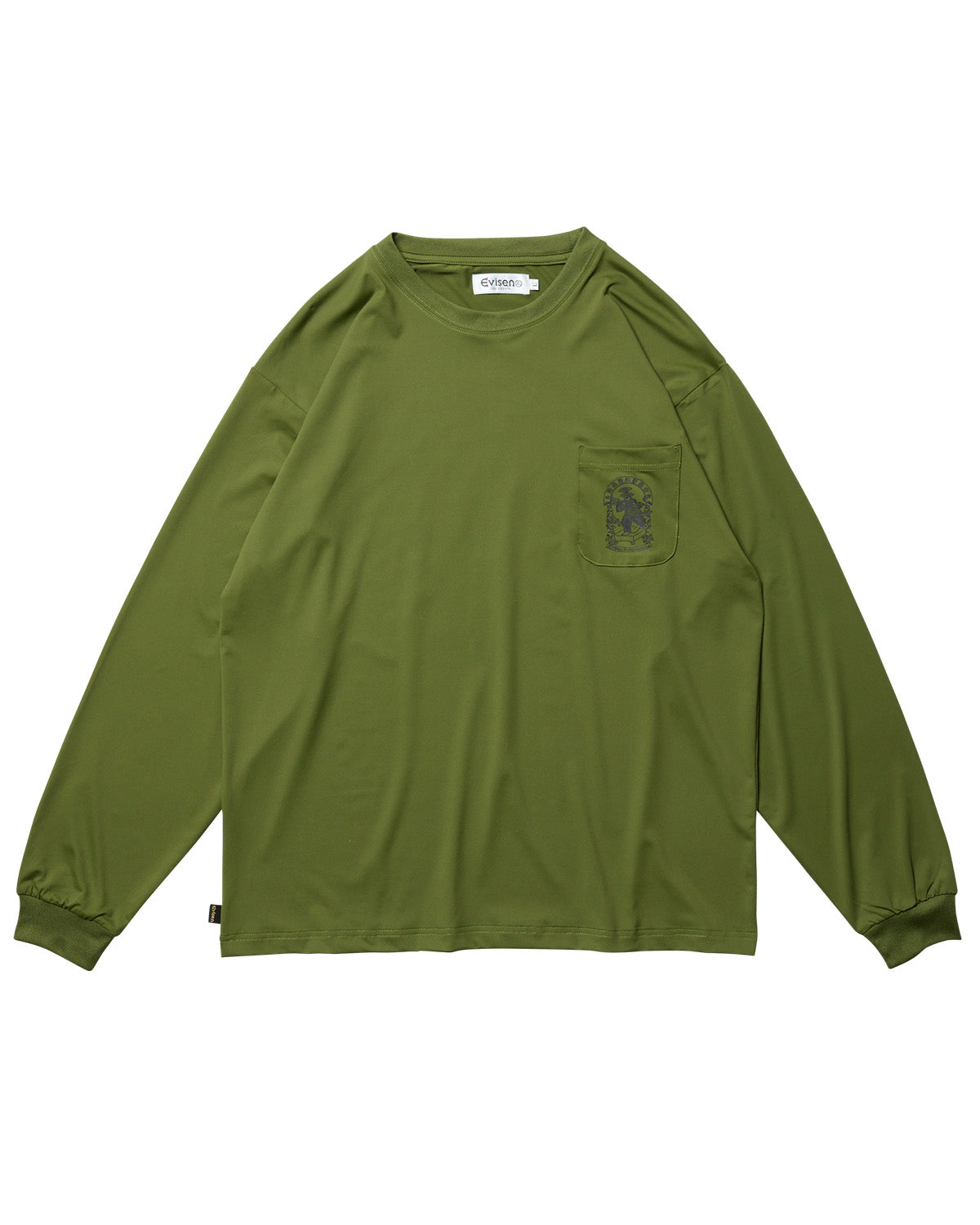 EMBLEM POCKET TECH LS TEE - FOREST