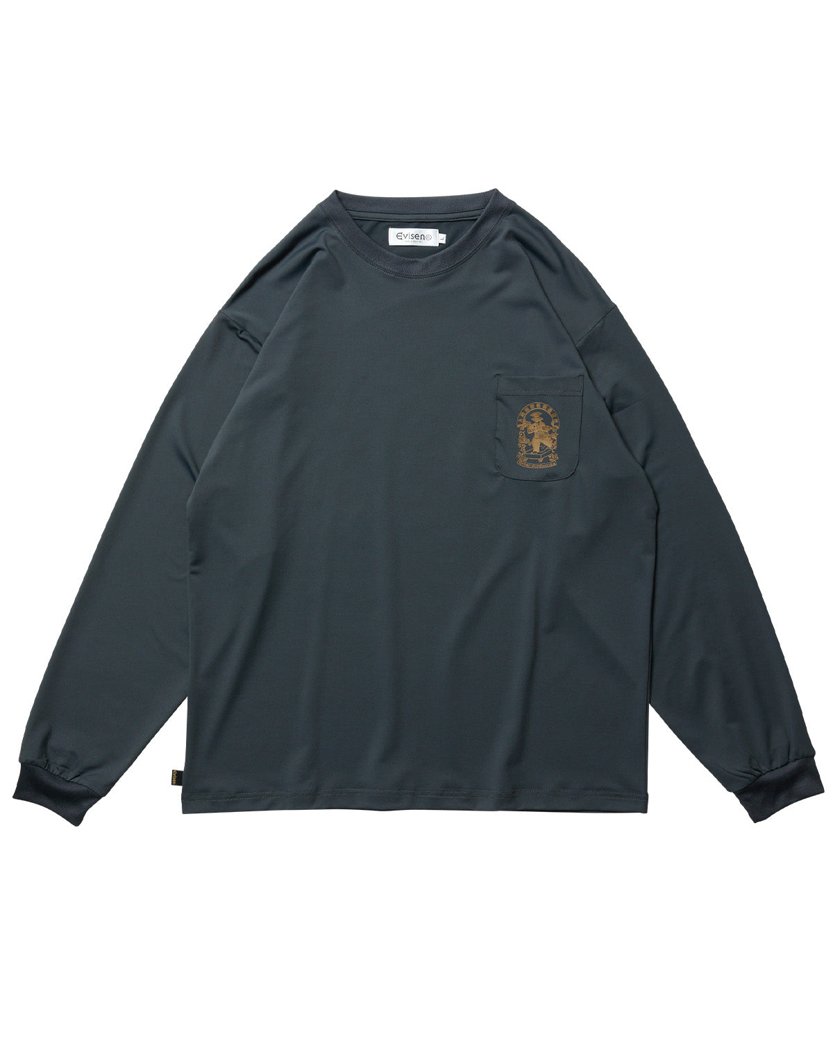 EMBLEM POCKET TECH LS TEE - DARK NAVY