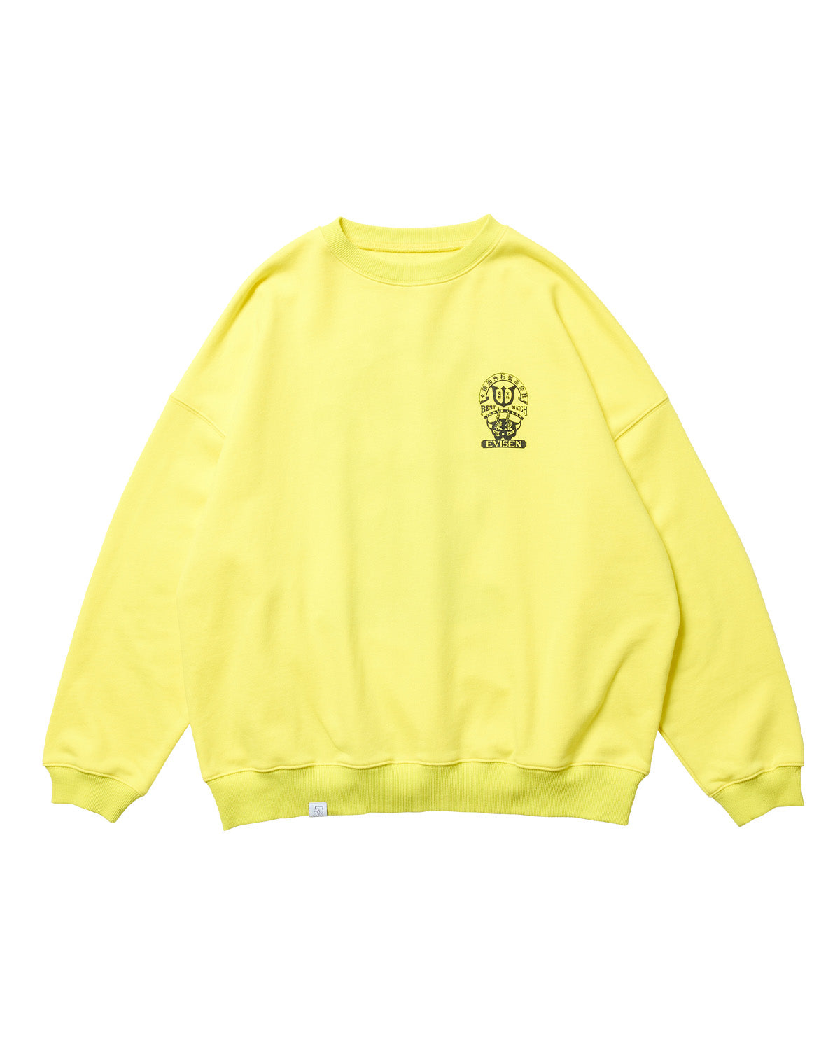 TIGER MATCH EMBLEM CREW SWEAT - YELLOW