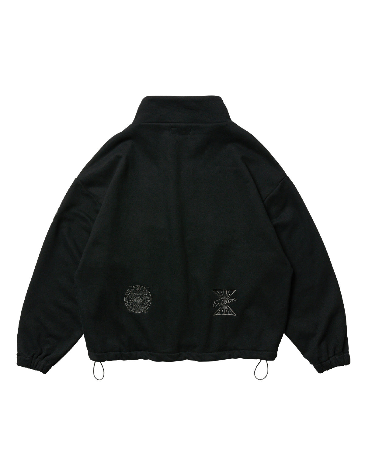 MIND LAND HALF ZIP SWEAT - BLACK