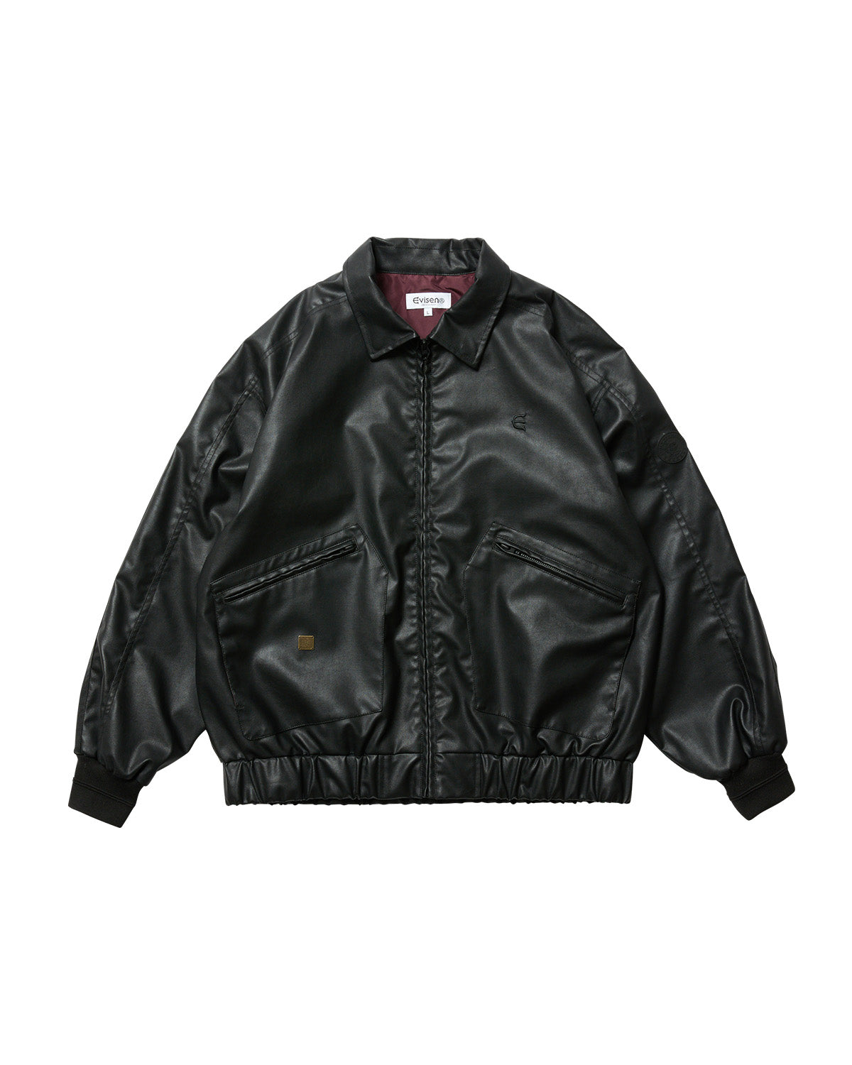 POSTMAN FAUX LEATHER JACKET - BLACK