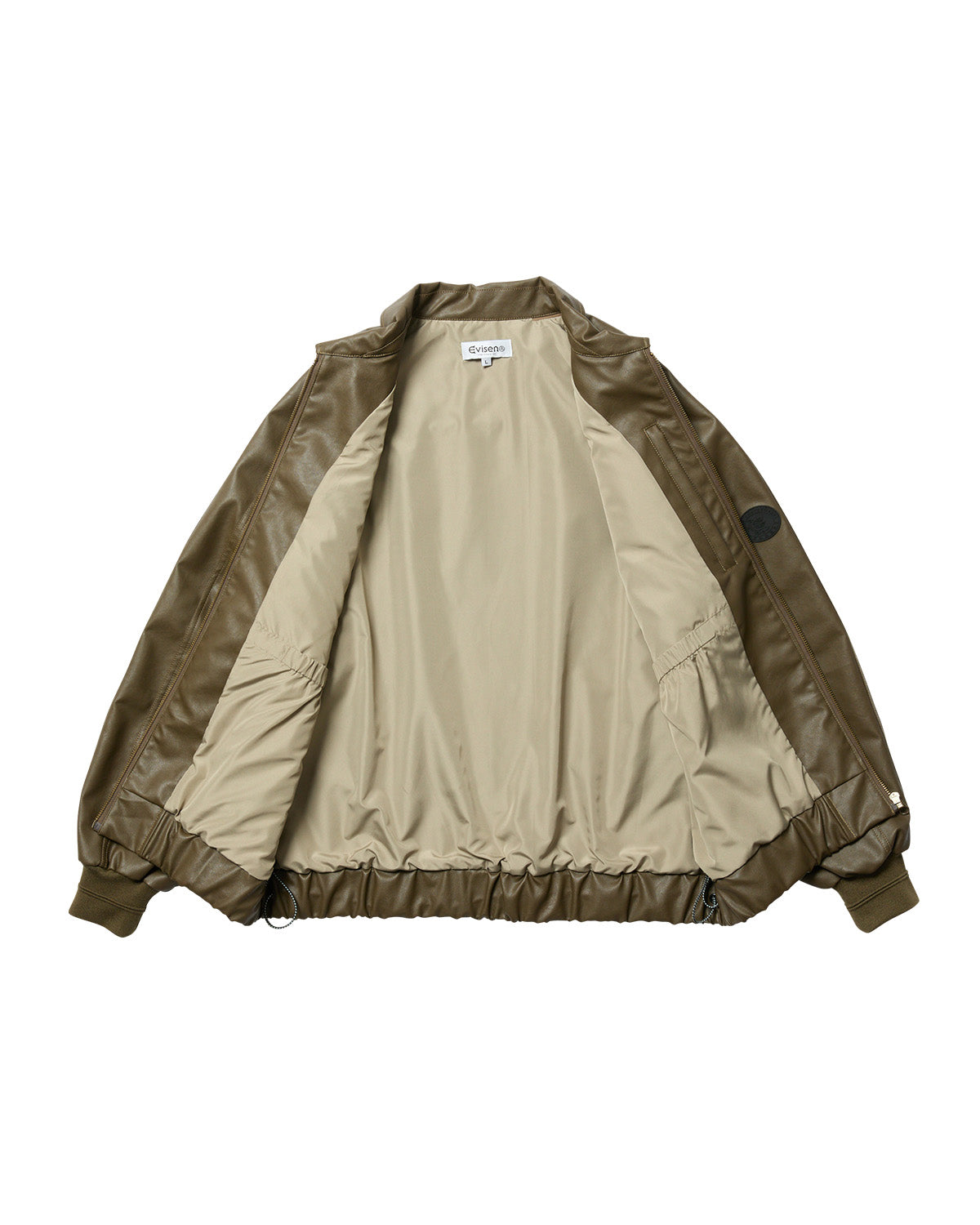 POSTMAN FAUX LEATHER JACKET - COFFEE BROWN