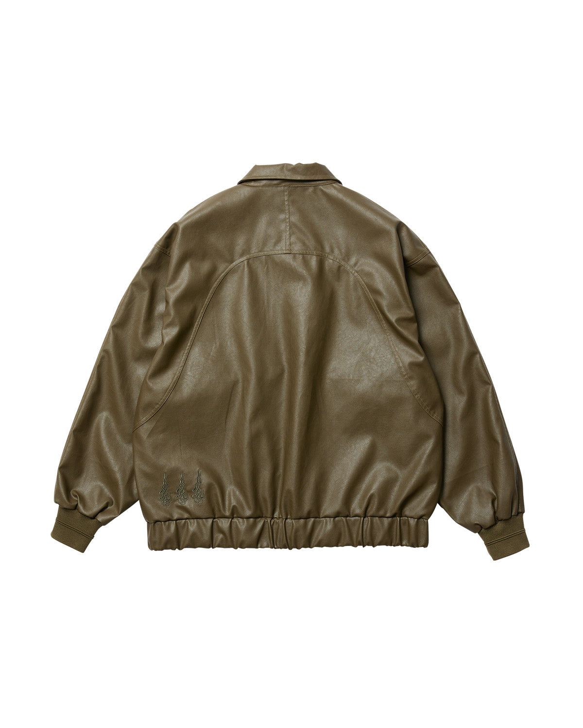 POSTMAN FAUX LEATHER JACKET - COFFEE BROWN