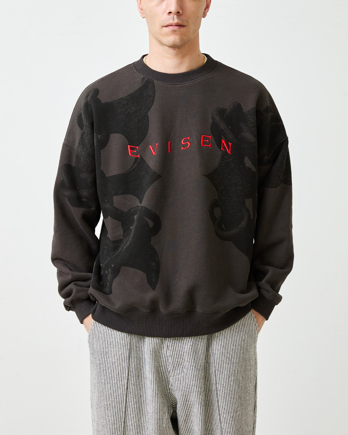 ANCHOR CREW SWEAT - CHARCOAL