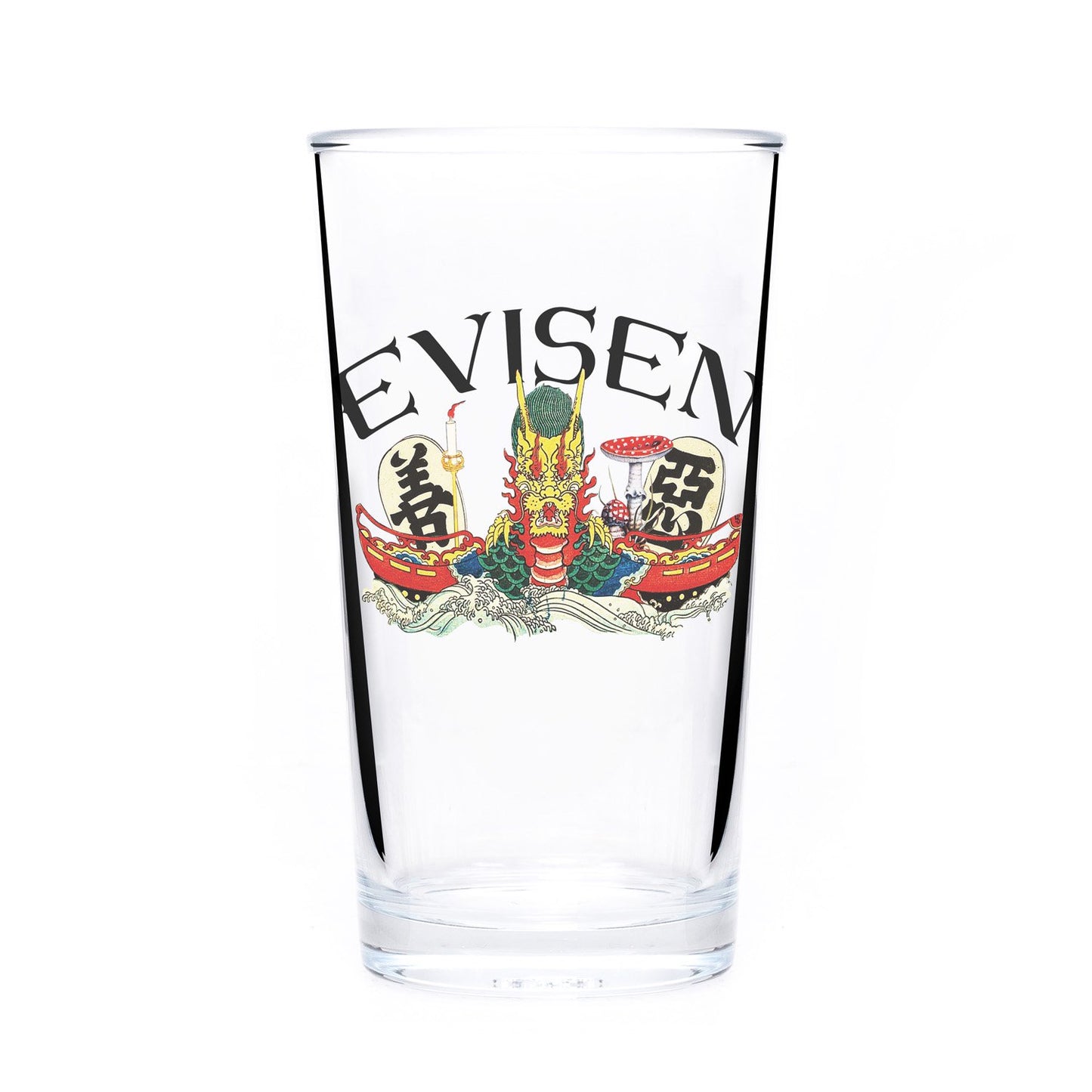 DRAGON SHIP PINT GLASS