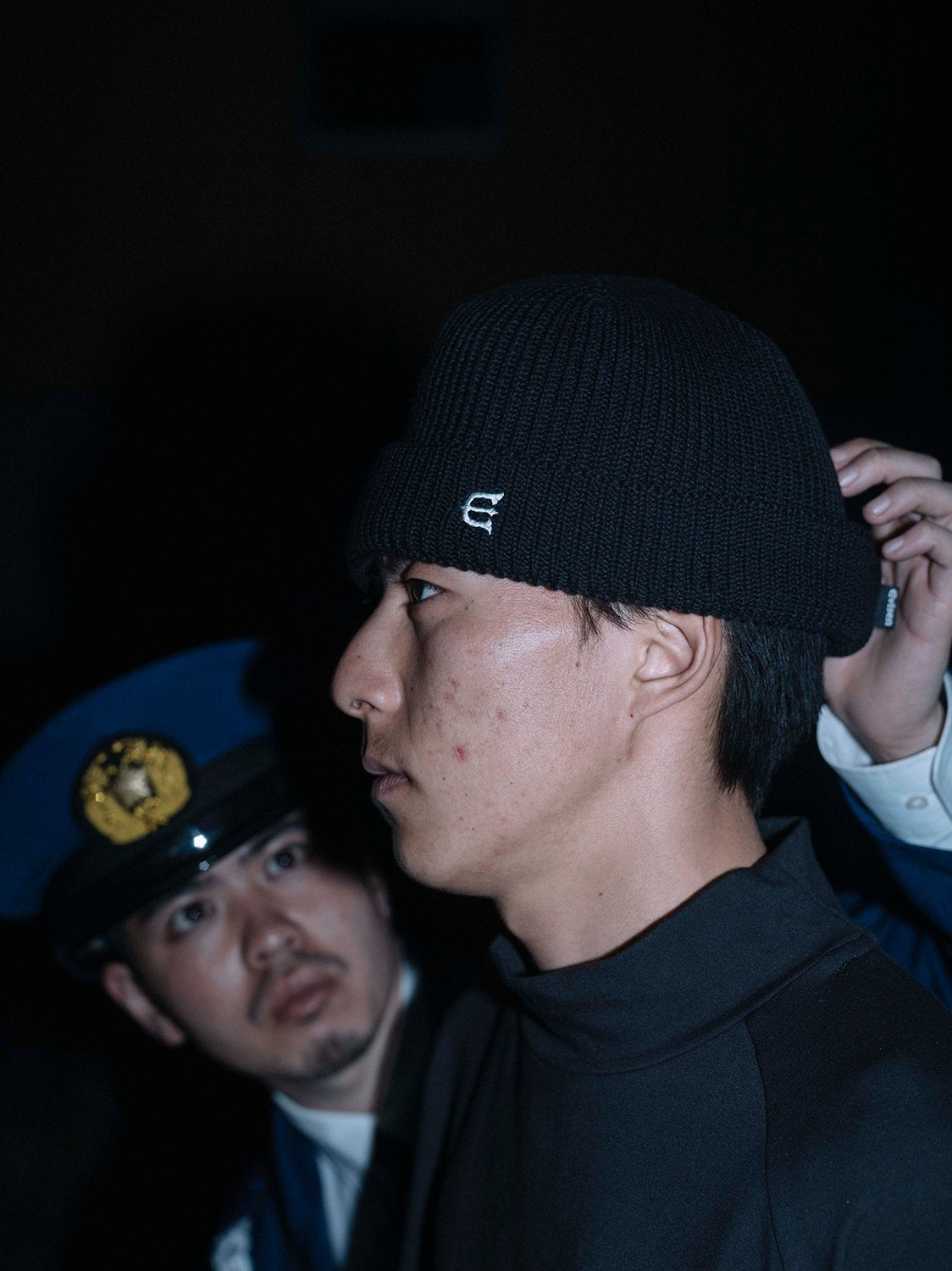 E LOGO BEANIE - ORANGE