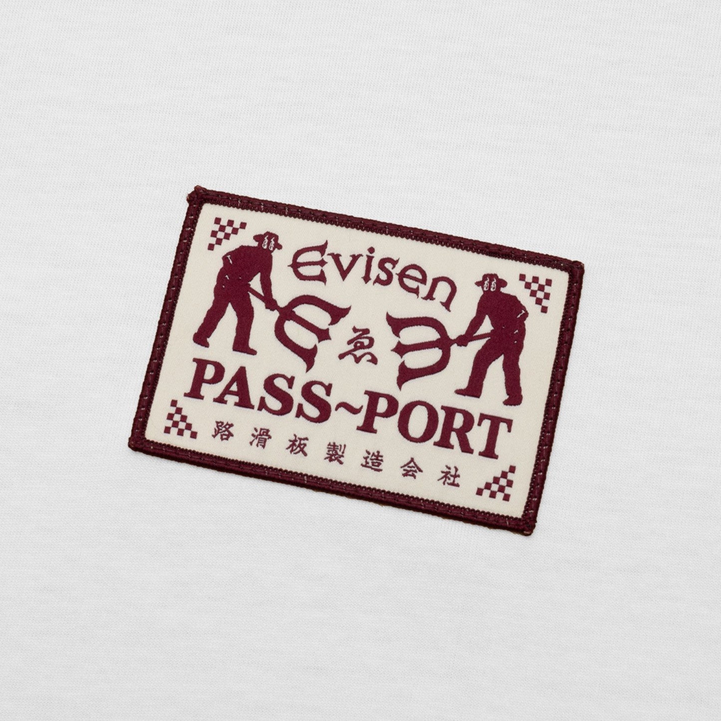 EVISEN x PASS~PORT LOGO LOCK UP TEE - WHITE