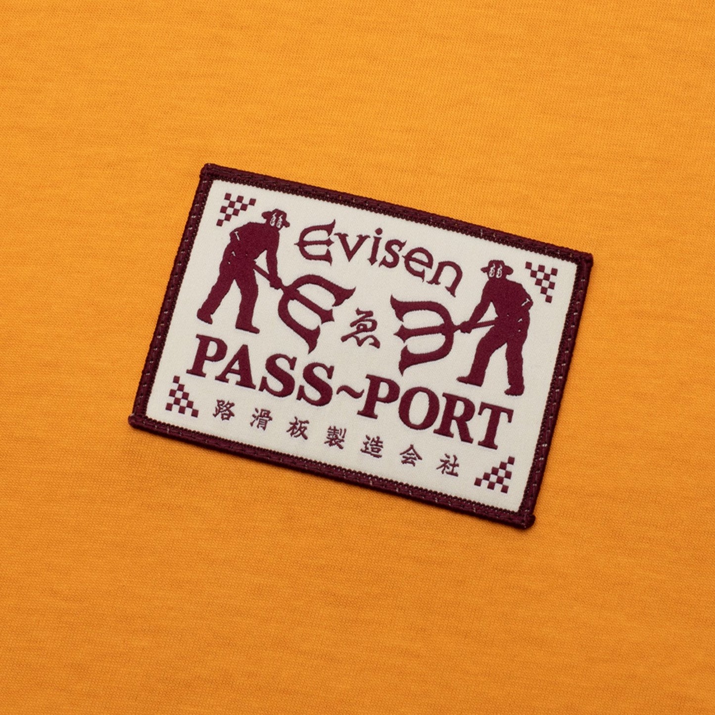 EVISEN x PASS~PORT LOGO LOCK UP TEE - ORANGE SHERBET