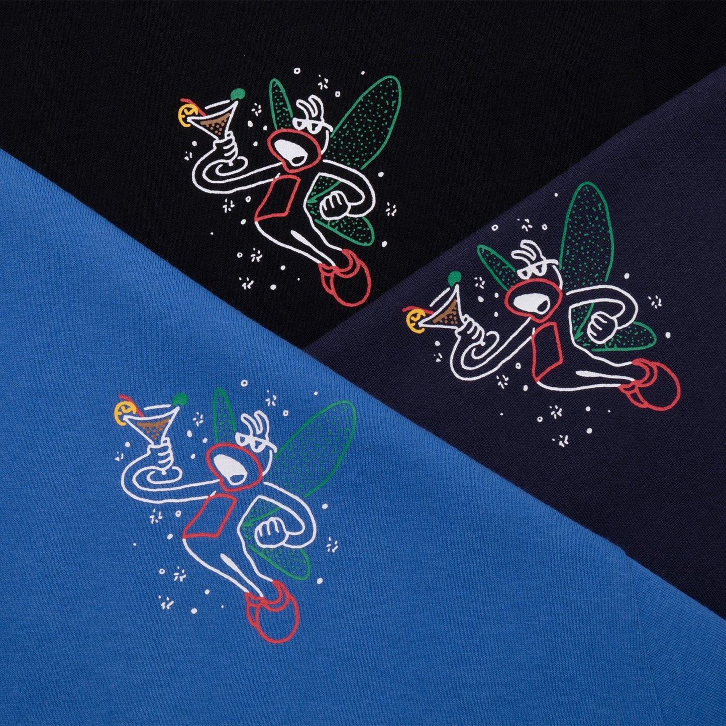 EVISEN x PASS~PORT KARAOKE TEE - NAVY