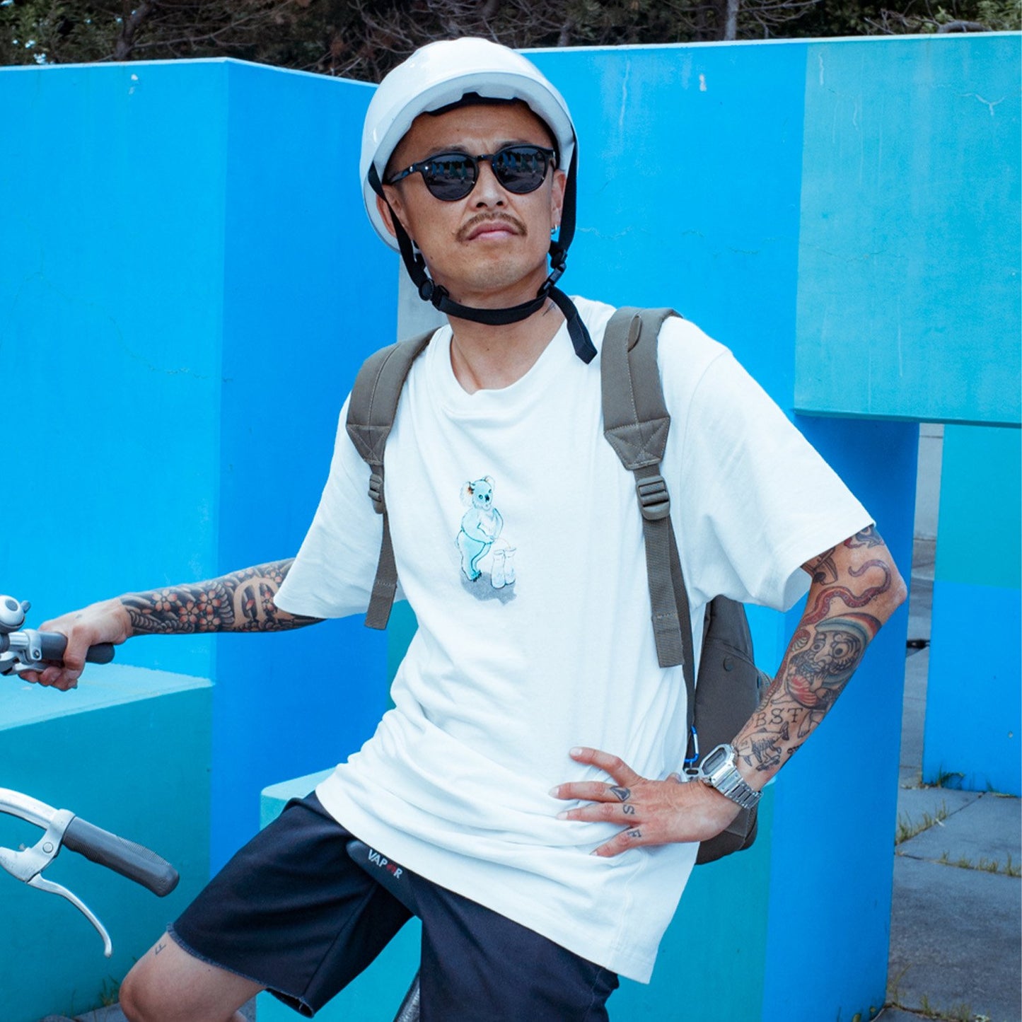 EVISEN x PASS~PORT SAKE TEE - POWDER BLUE