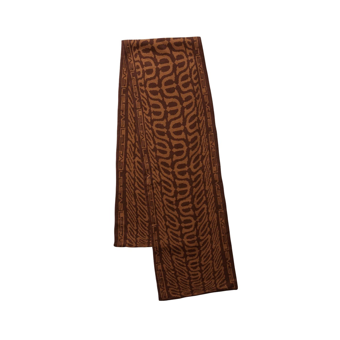 E LOGO SCARF - BROWN