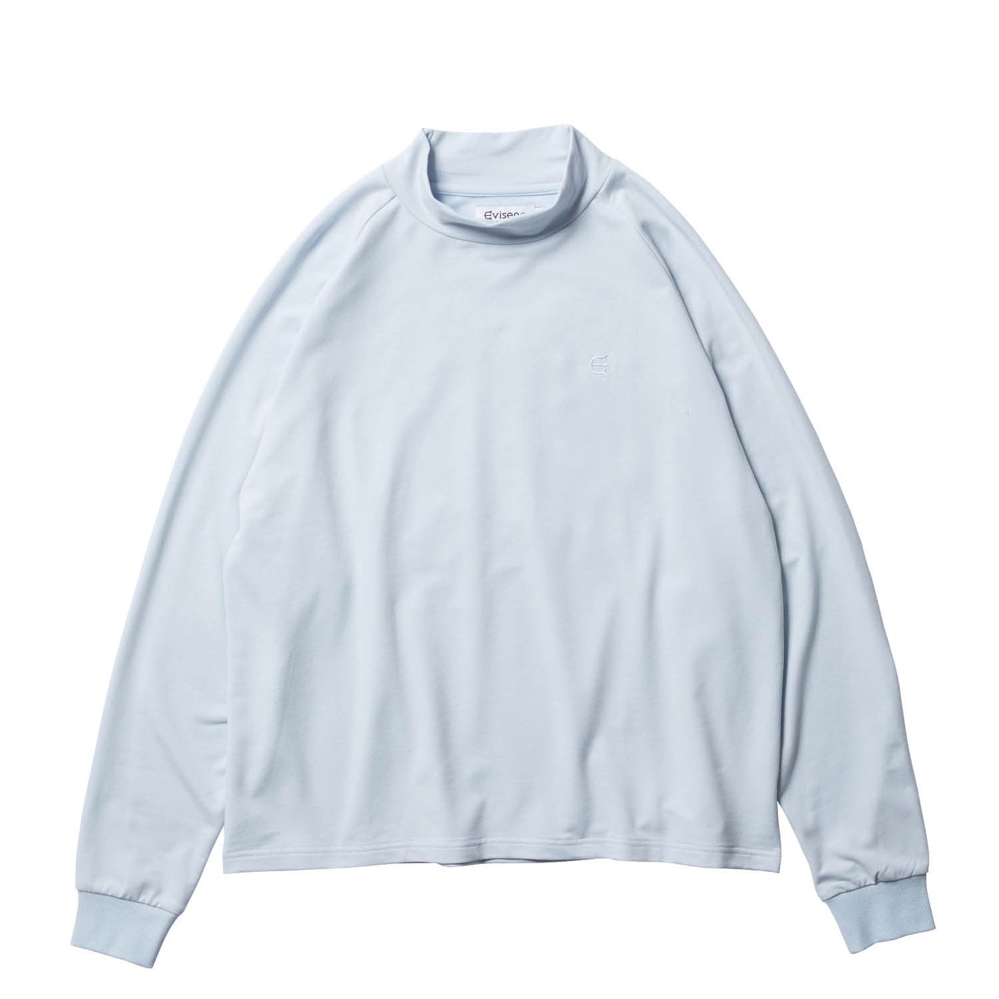CHAIN MOCK NECK LS - ICE BLUE