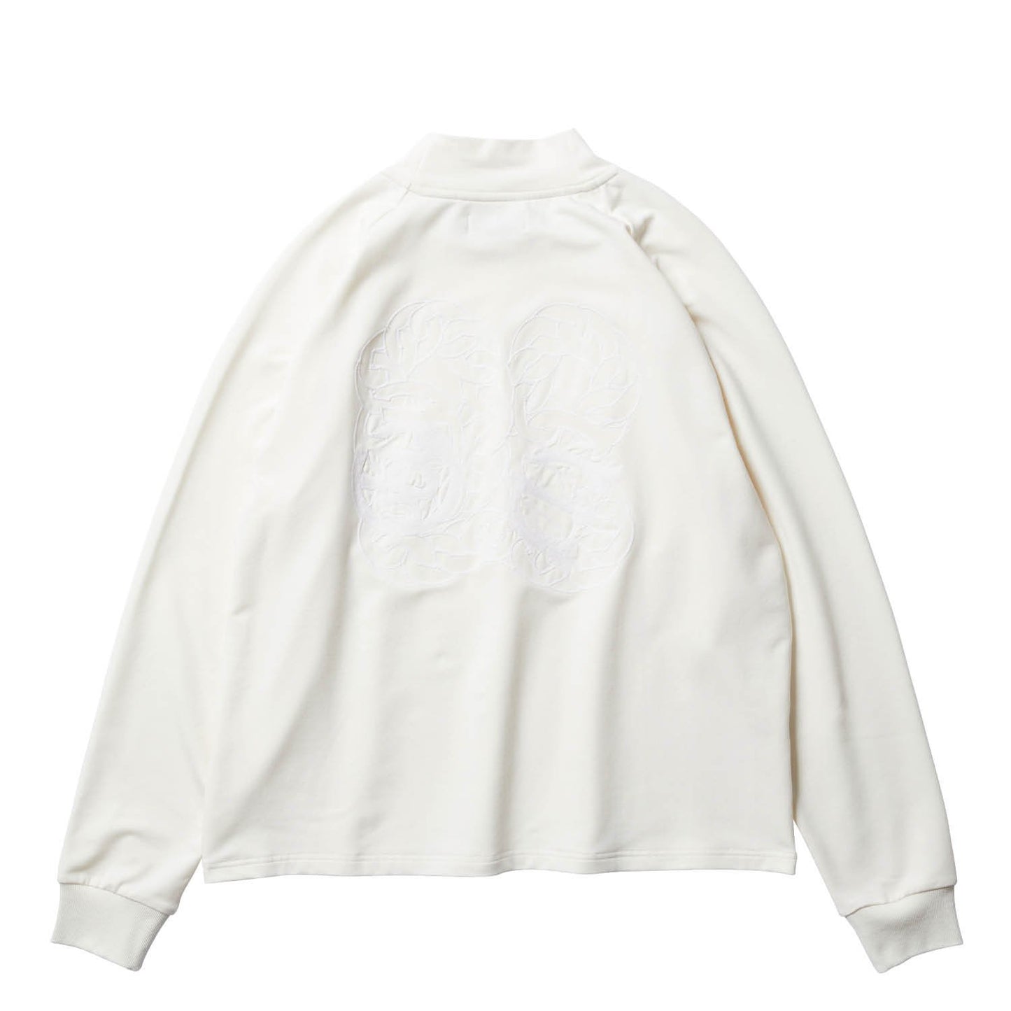 CHAIN MOCK NECK LS - WHITE