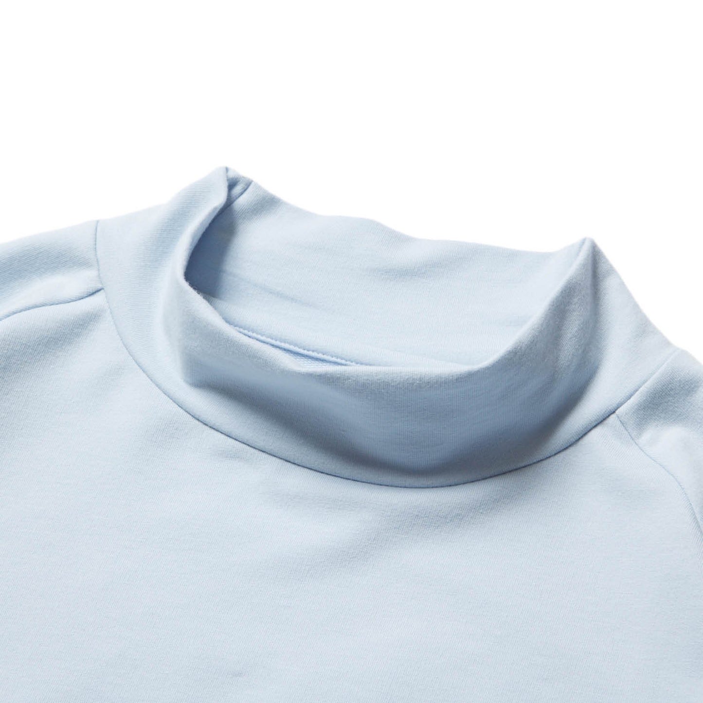 CHAIN MOCK NECK LS - ICE BLUE