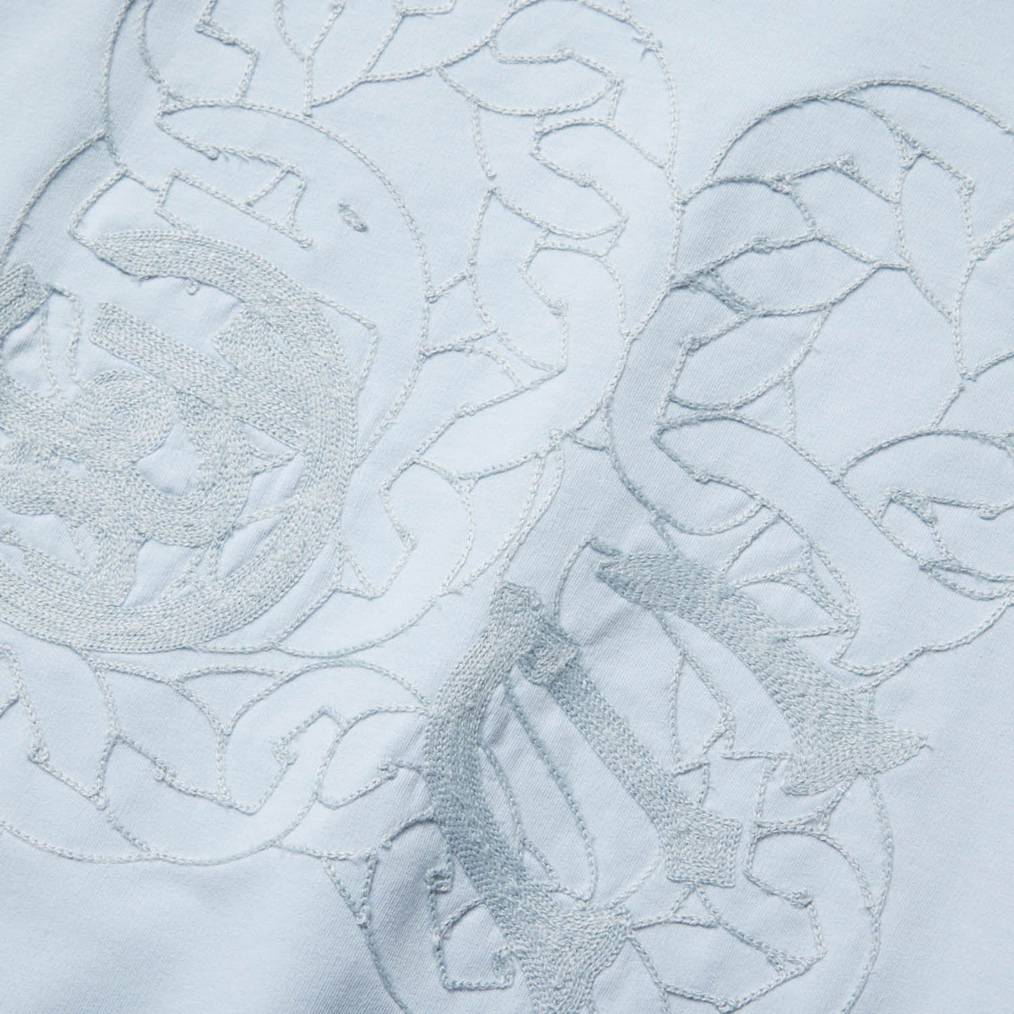 CHAIN MOCK NECK LS - ICE BLUE