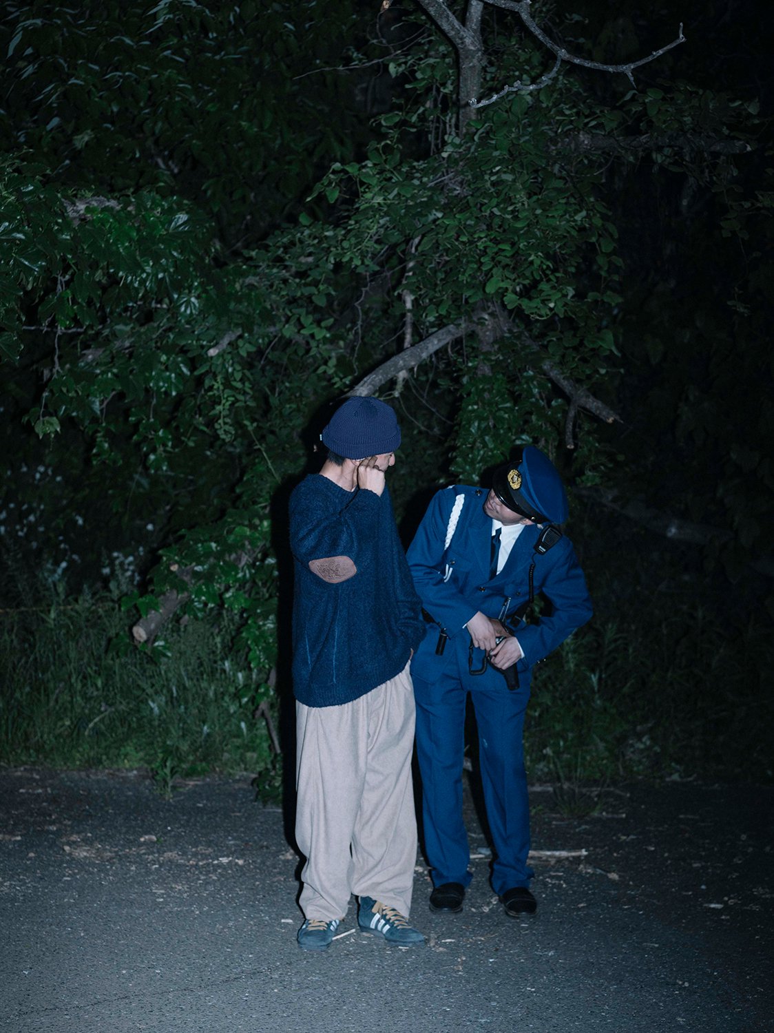 ZEN AKU MOHAIR CREW KNIT - DEEP NAVY