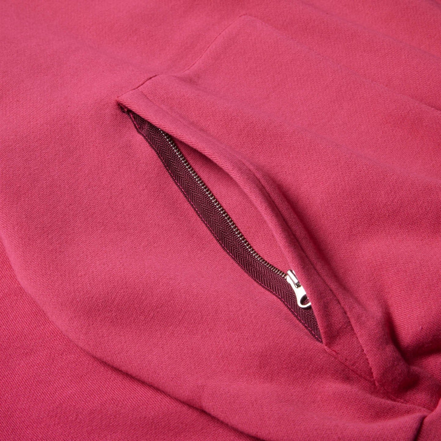 POCKET ZIP-UP SWEATSHIRT - MAGENTA
