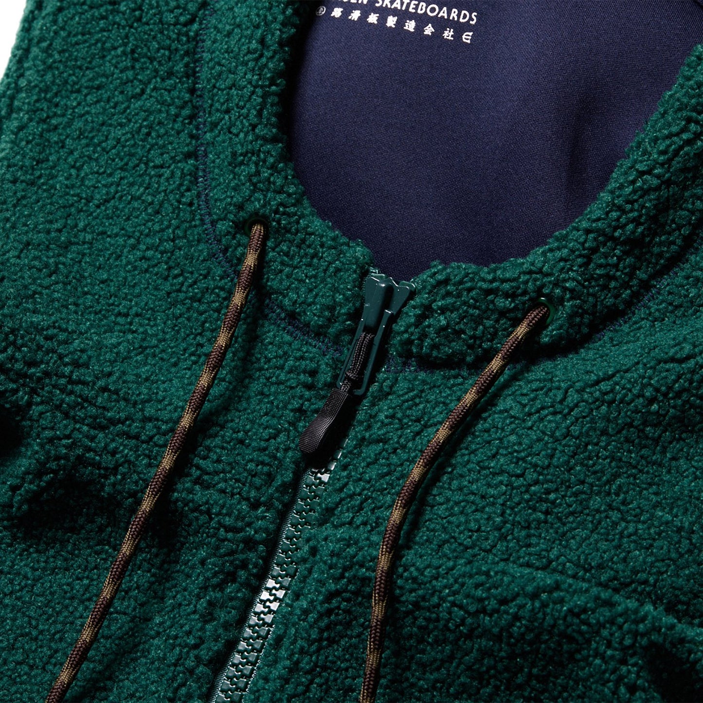 BOA FLEECE ZIP HOODIE - GREEN