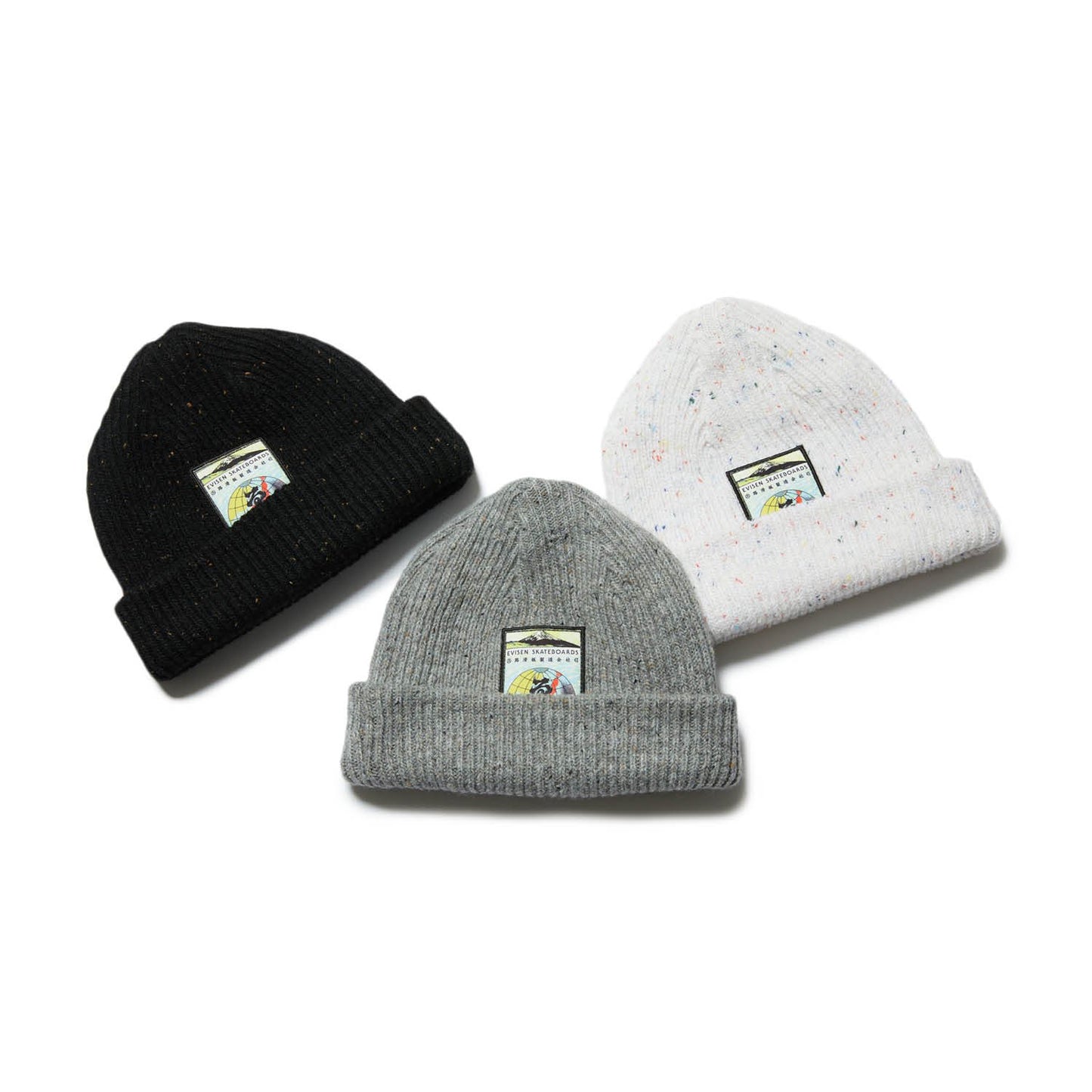 GLOBE LABEL NEP BEANIE - OATMEAL