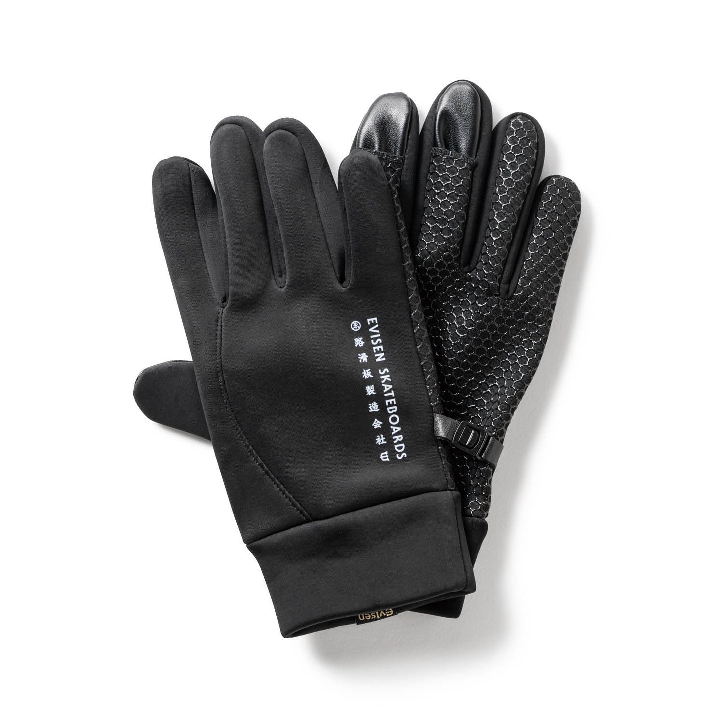 3 OPEN FINGER FISHING GLOVES - BLACK