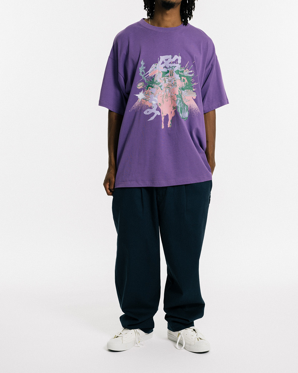 NAGURIKOMI TEE - PURPLE