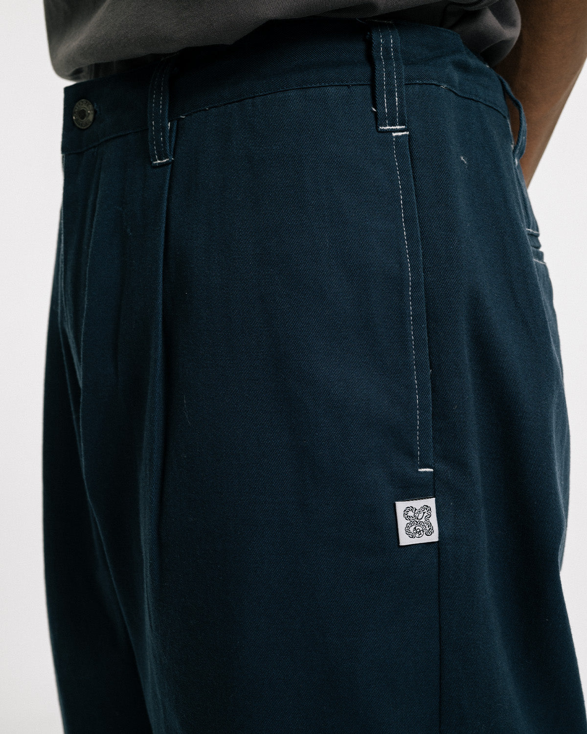 BOHEMIAN COTTON PANTS - NAVY