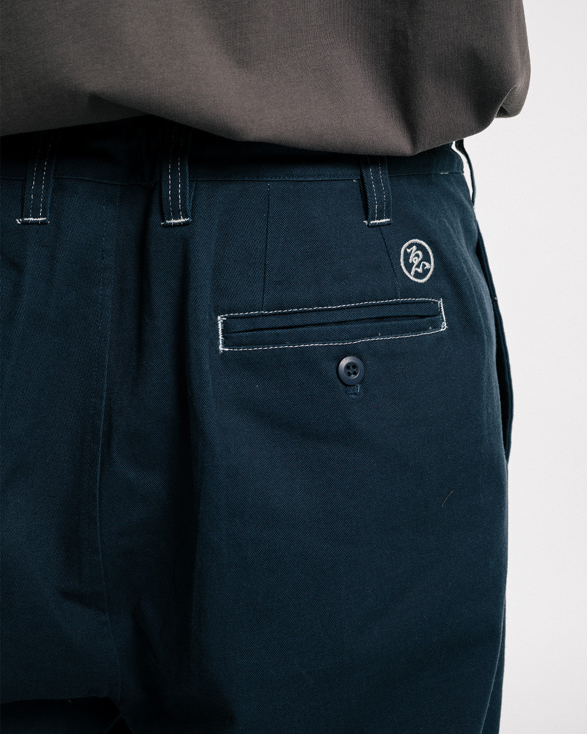 BOHEMIAN COTTON PANTS - NAVY