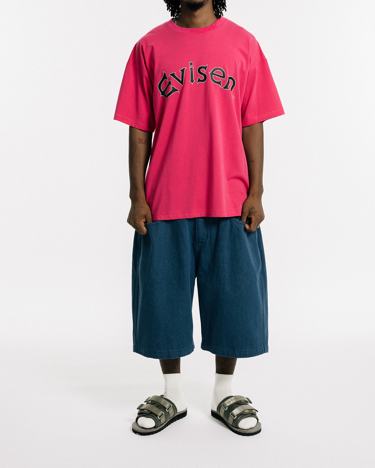 ROUND LOGO TECH TEE - PINK