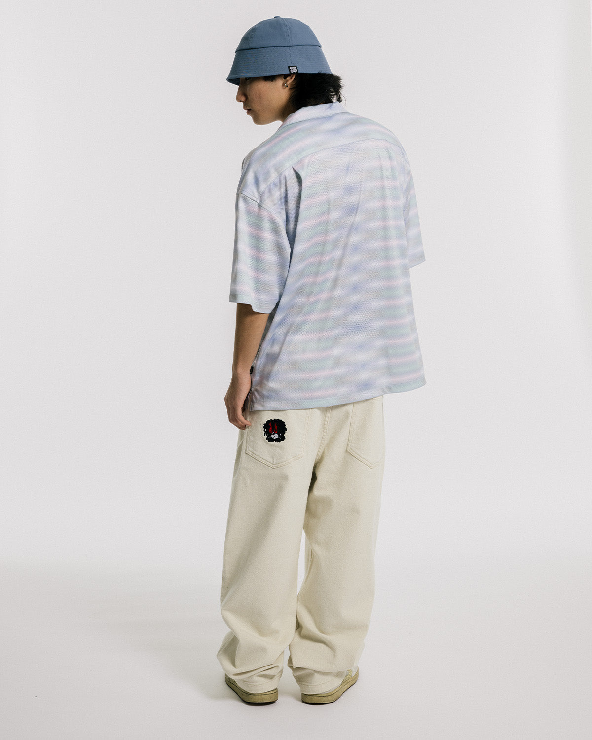 BORDER MESH SHIRT - WHITE