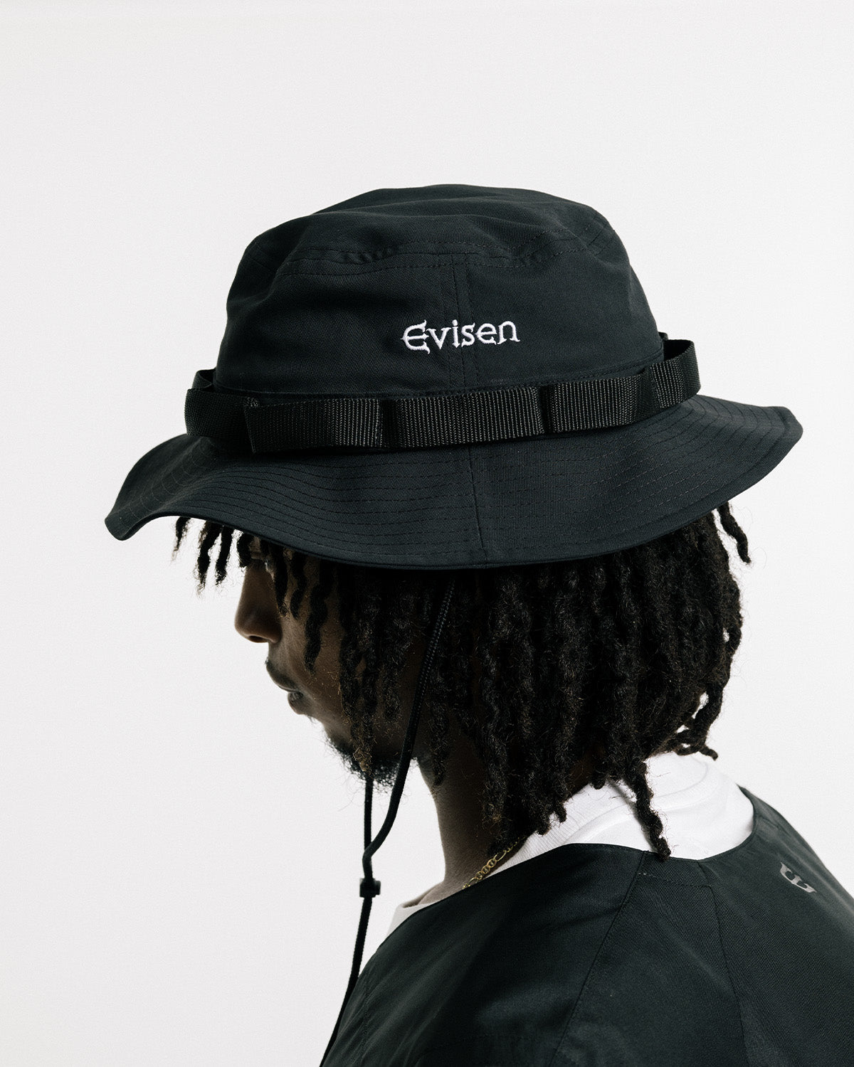 LOGO MILITARY HAT - BLACK