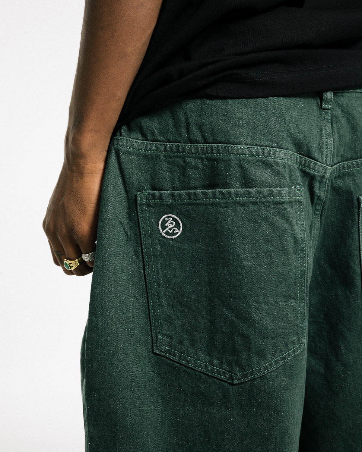 SUSHI DENIM SHORTS - LIGHT GREEN