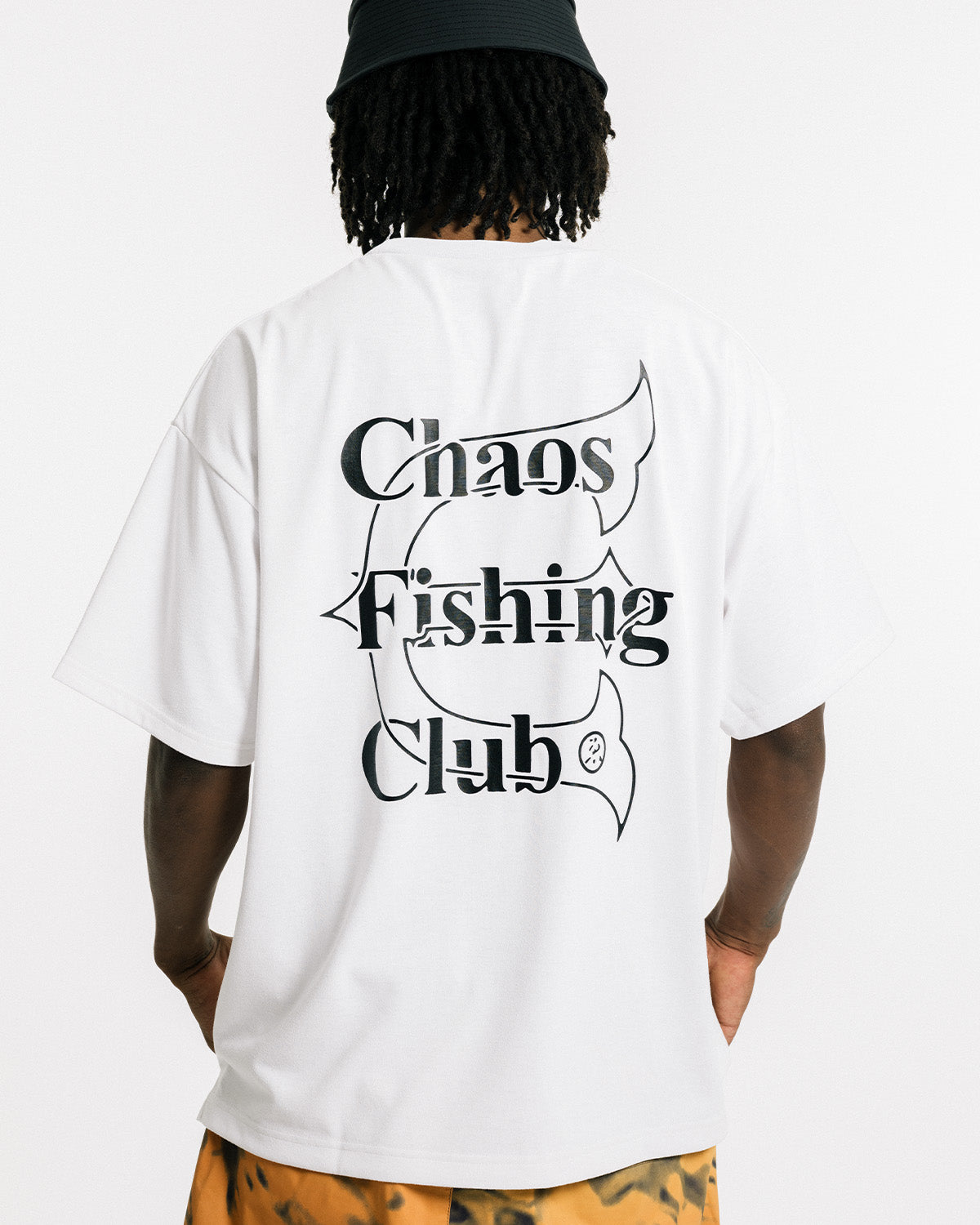 Evisen / Chaos Fishing Club DRY LOGO TEE - WHITE