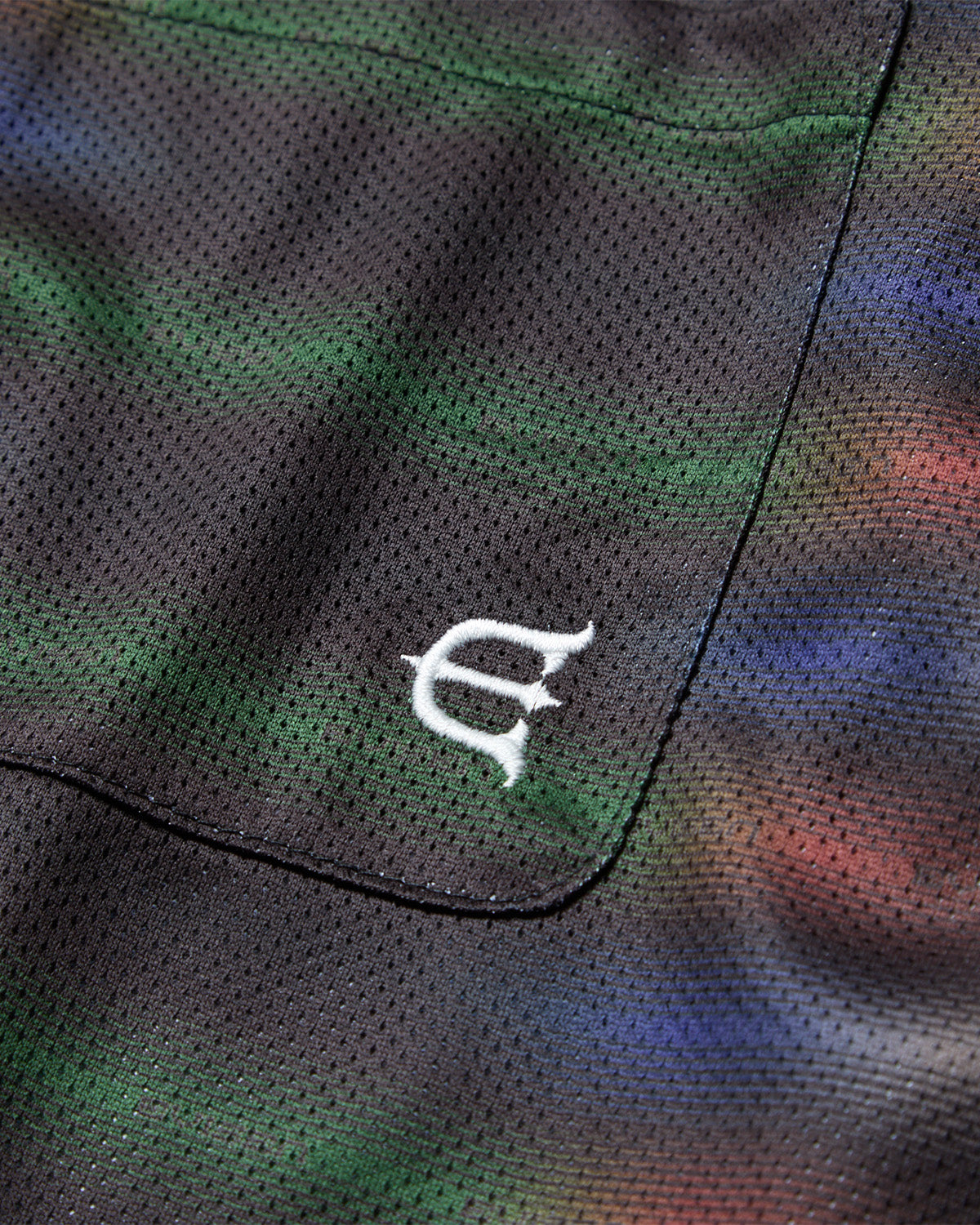 BORDER MESH SHIRT - BLACK