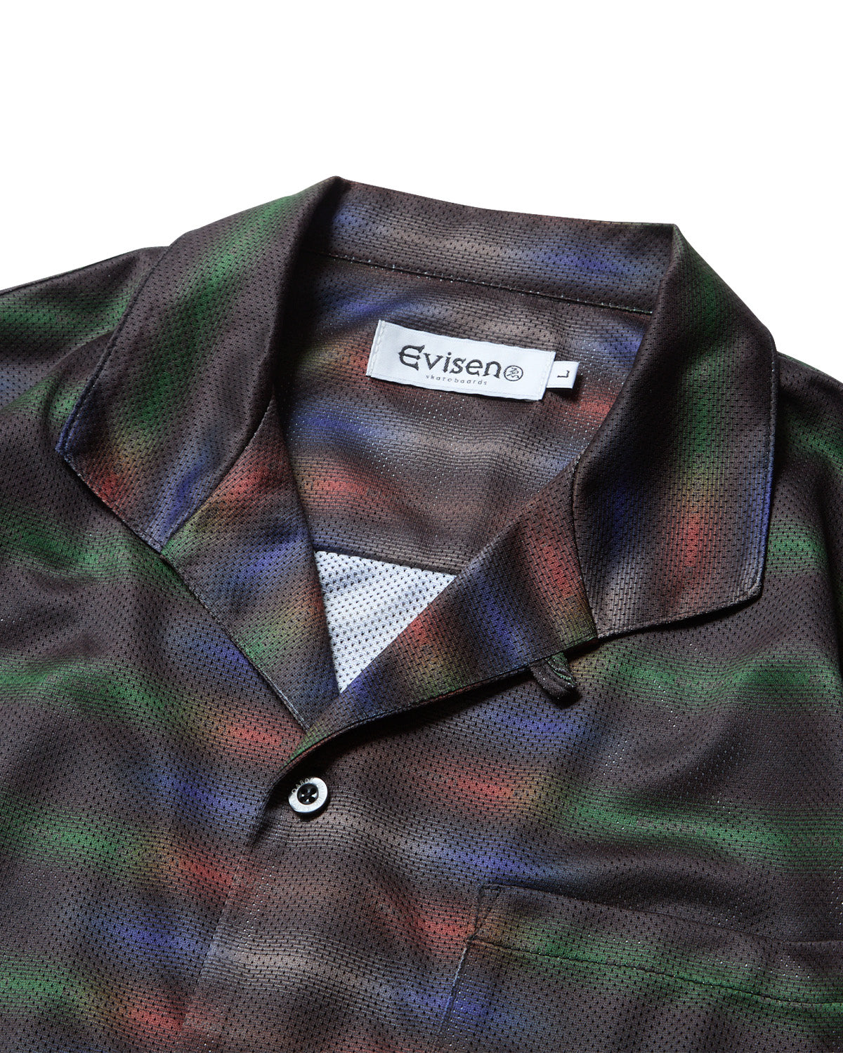 BORDER MESH SHIRT - BLACK