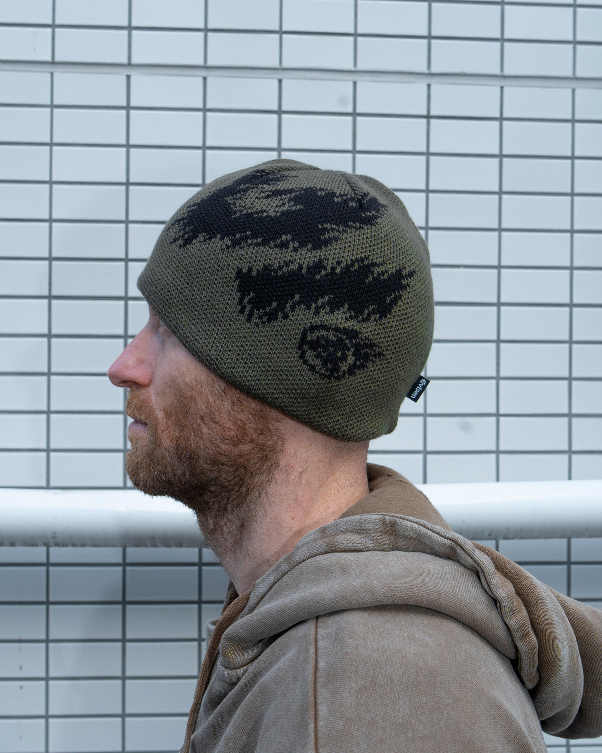 FIRE LEOPARD FLAP BEANIE