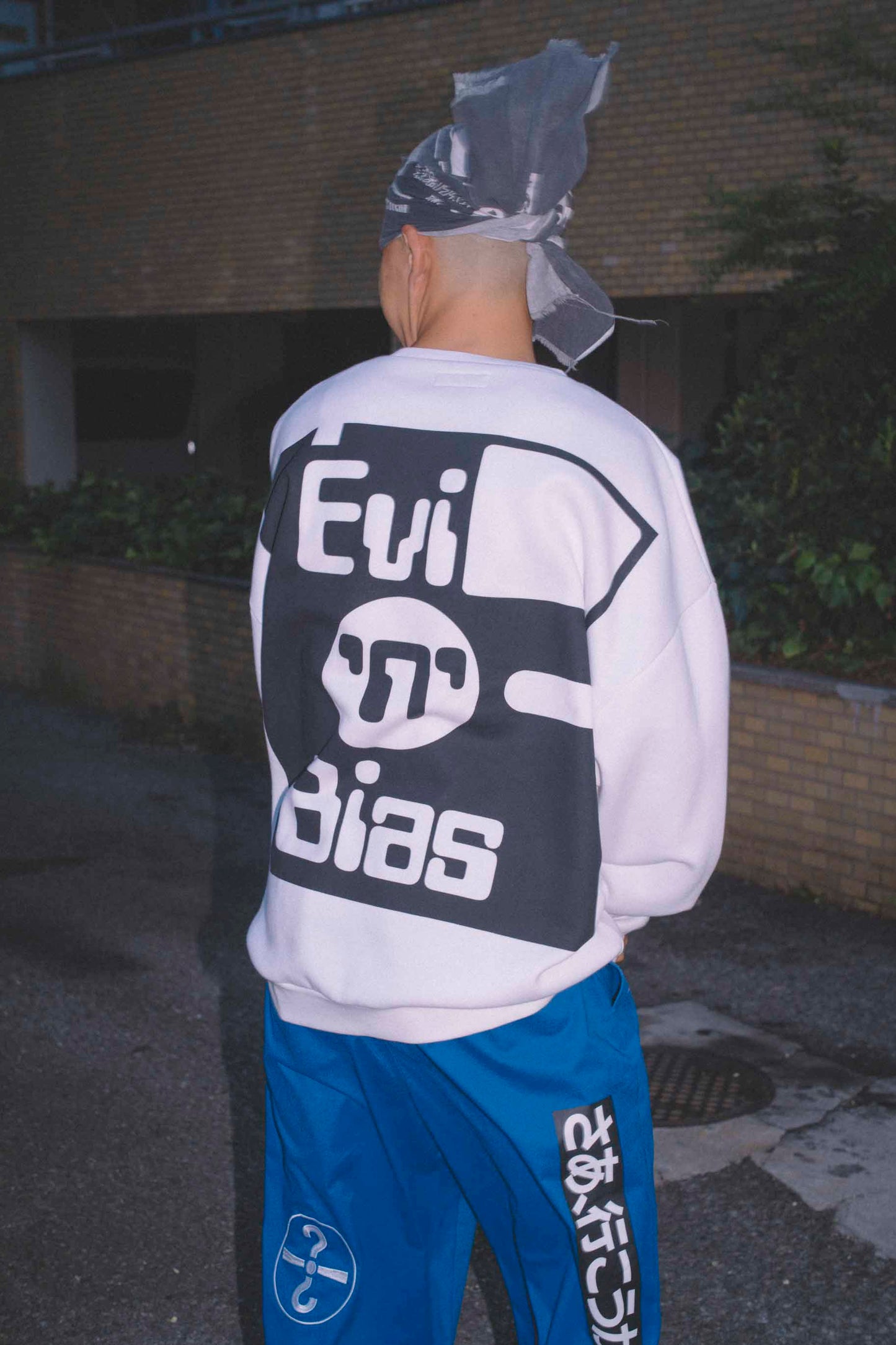 EVISEN / BIAS DOGS 2HD CREW SWEAT - WHITE