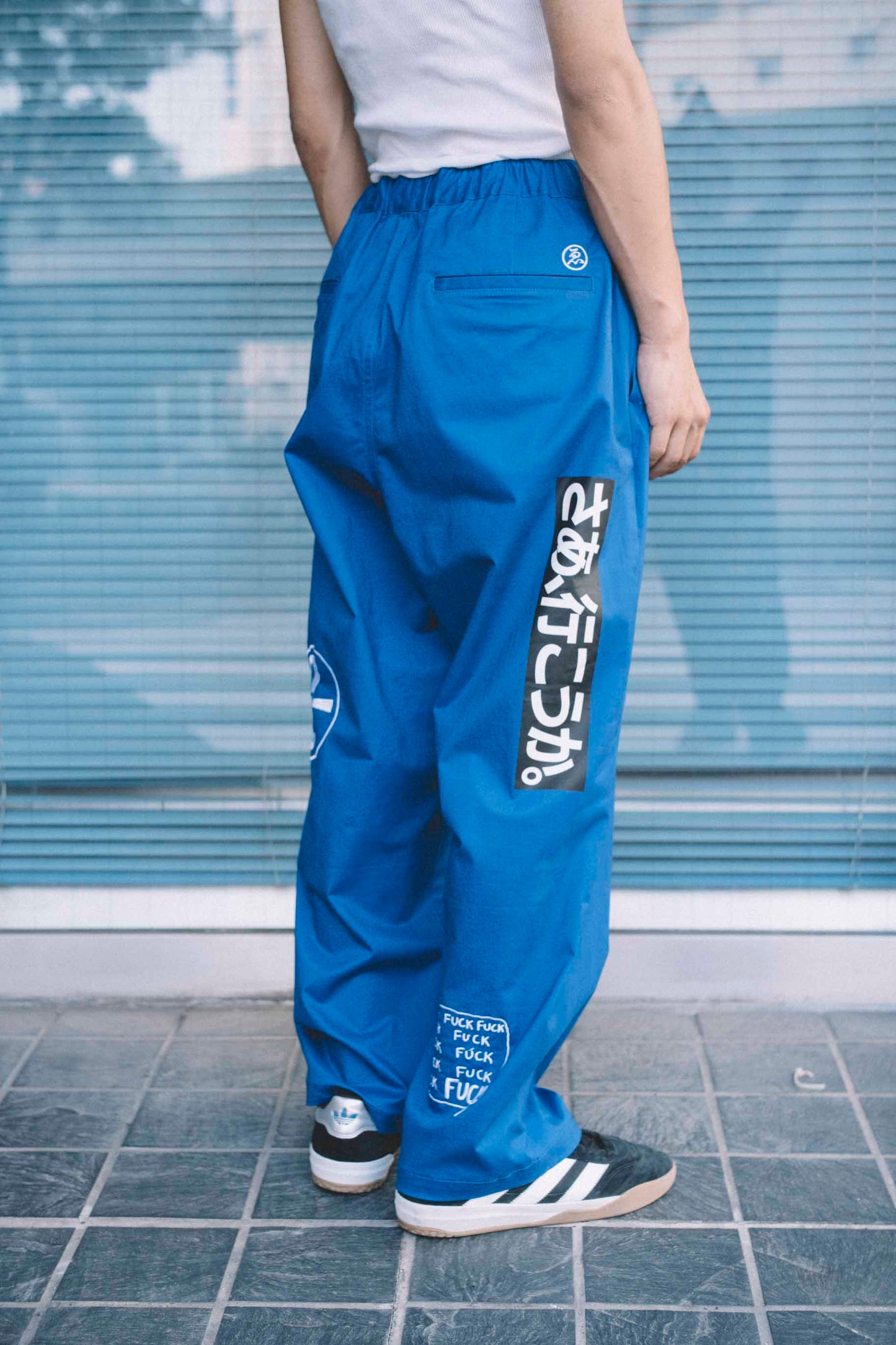 EVISEN / BIAS DOGS Let’s go STRECH TWILL EASY PANTS - BLUE