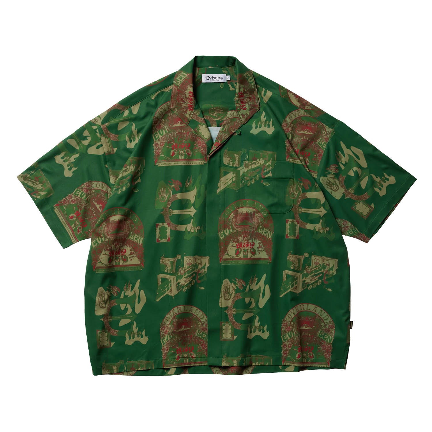 OVERLAND SHIRT - GREEN – Evisen Skateboards ゑ (エビセン スケートボード) OFFICIAL  ONLINE STORE