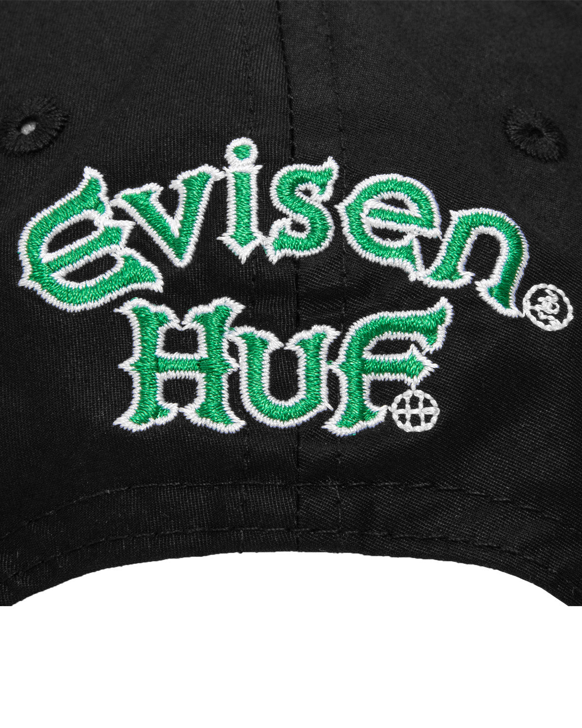 HUF x EVISEN CROSS LOGO HAT - BLACK