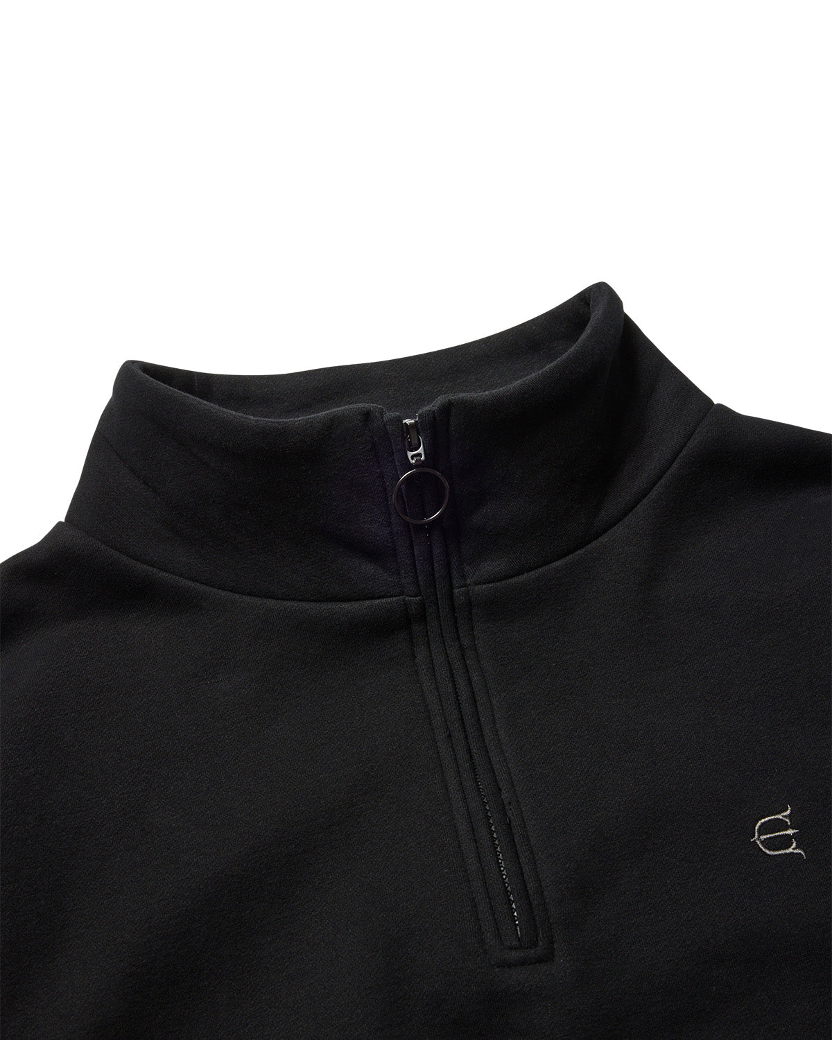 MIND LAND HALF ZIP SWEAT - BLACK