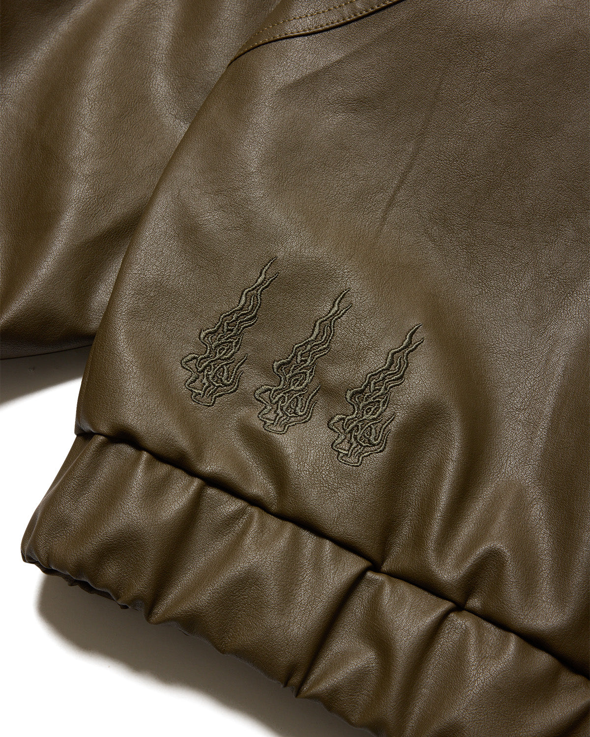 POSTMAN FAUX LEATHER JACKET - COFFEE BROWN