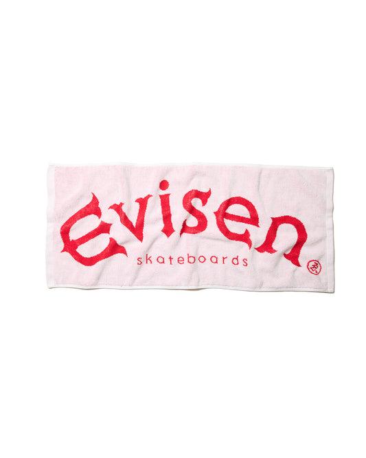 EVISEN LOGO TOWEL - White x Red