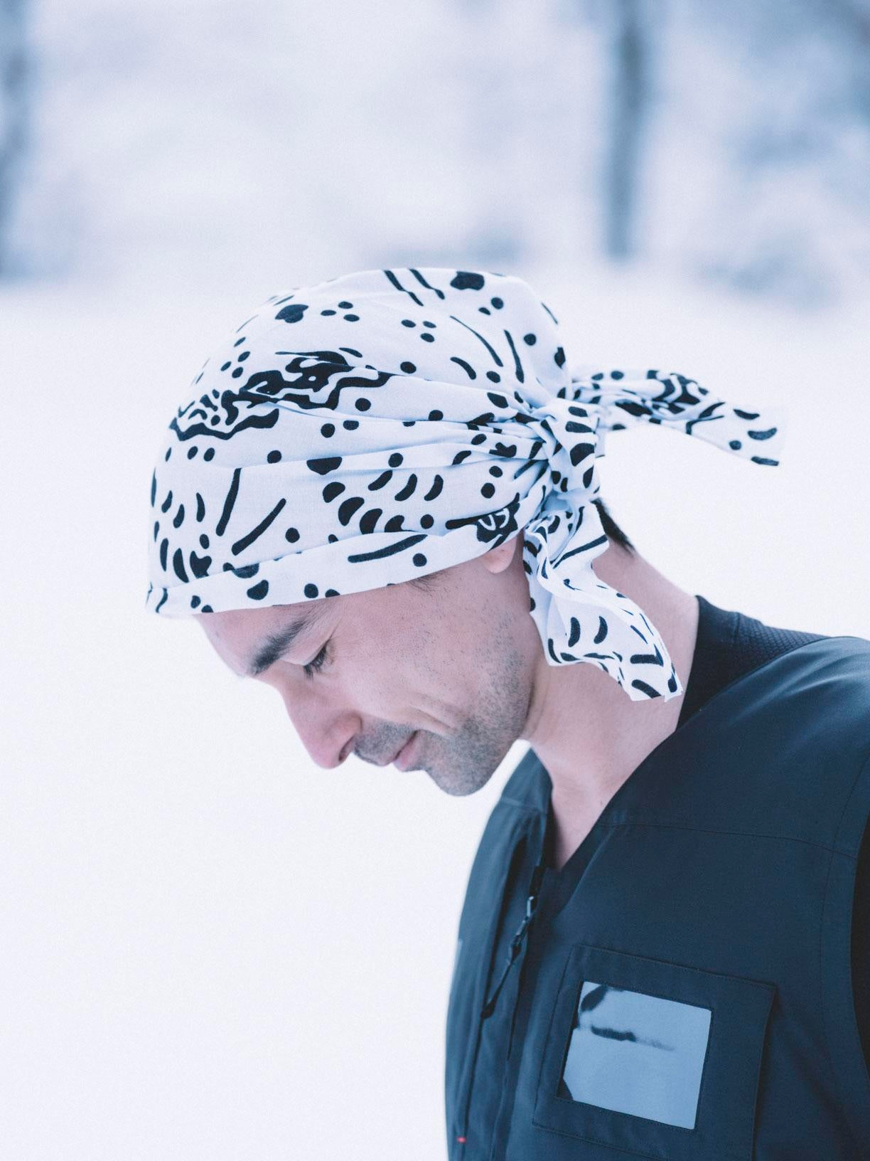 SHRIMP CHIRASHI TENUGUI - BLACK