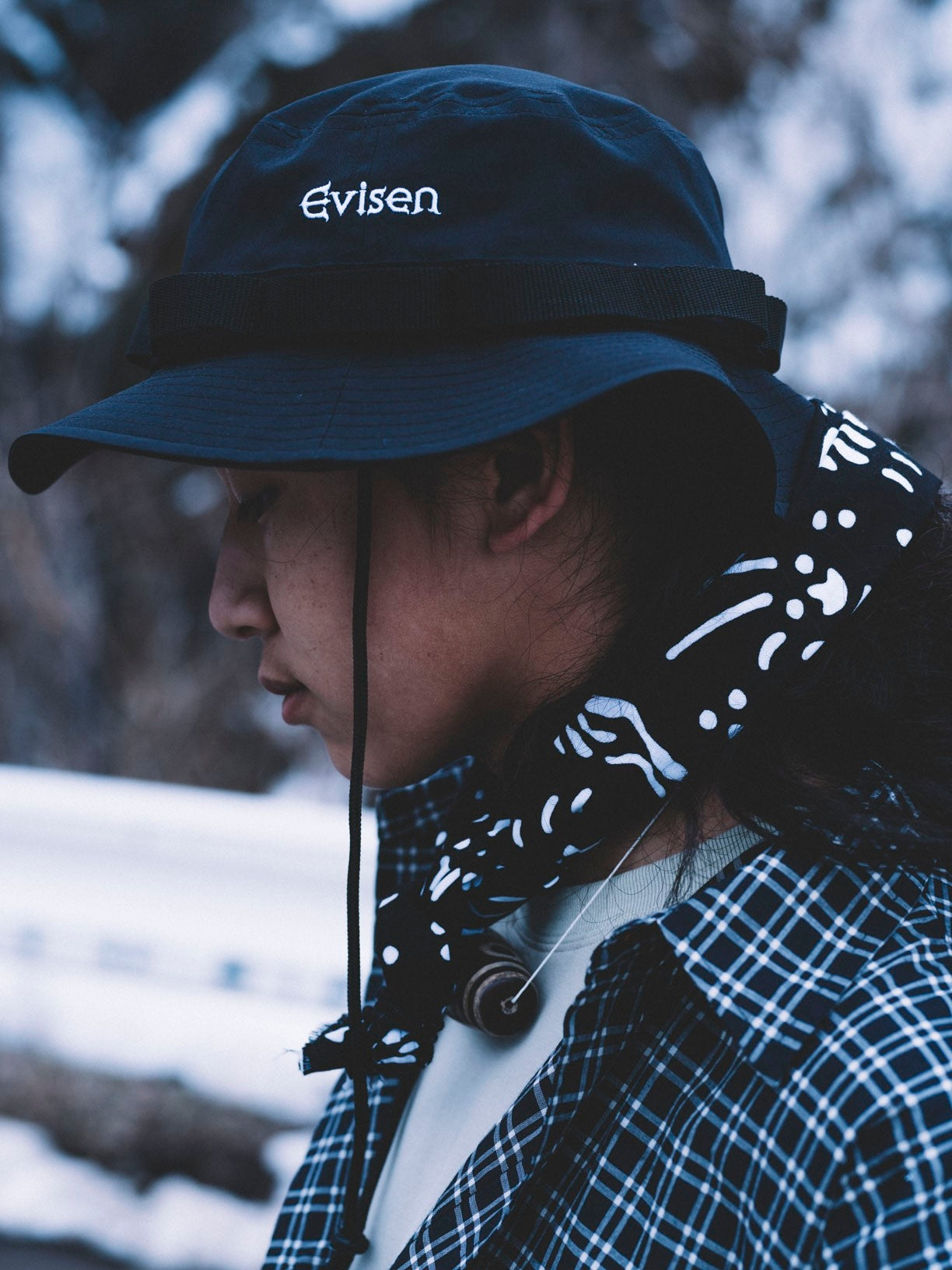 LOGO MILITARY HAT - BLACK