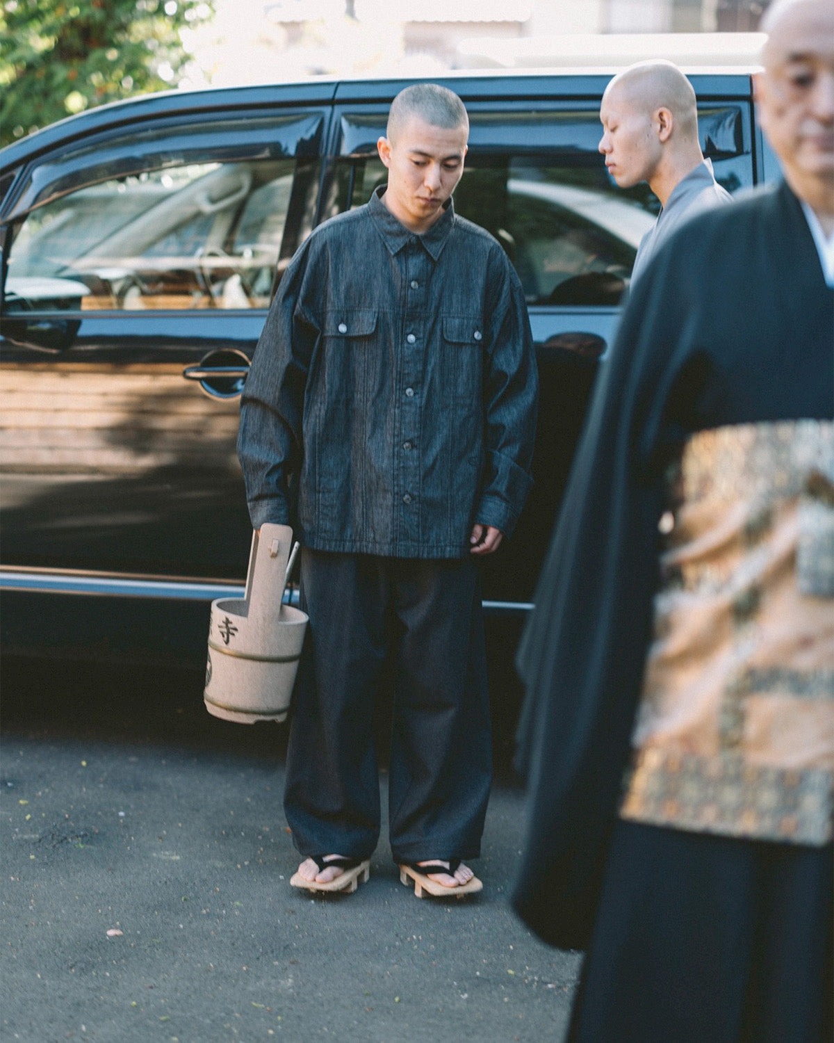 2ND CHAMBRAY DENIM SHIRT - BLACK